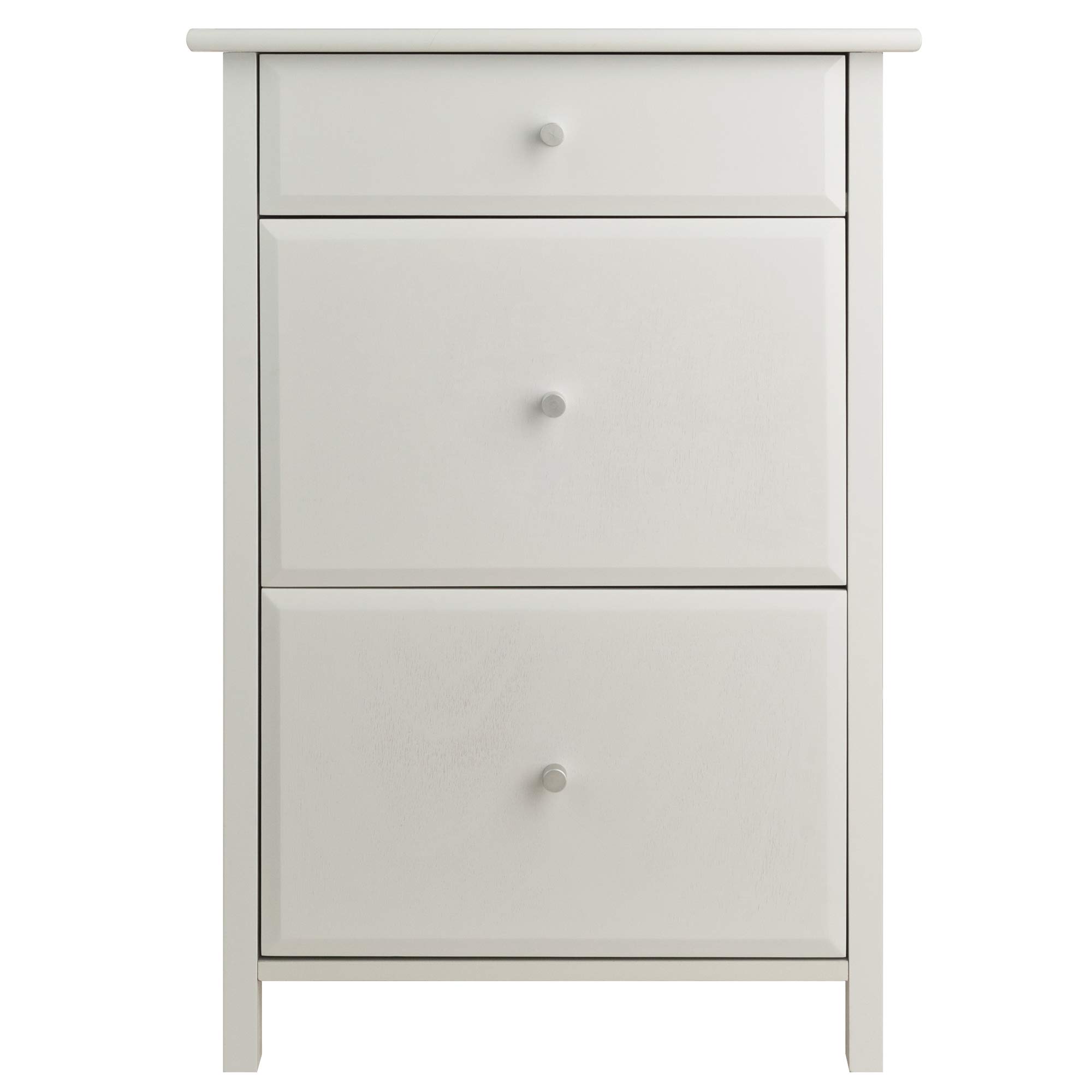 Winsome Delta File Cabinet, White - 2-Drawer Letter Size Home Office Storage for Documents & Folders - Perfect for Organizing Files in Home Office, Study, or Workspace