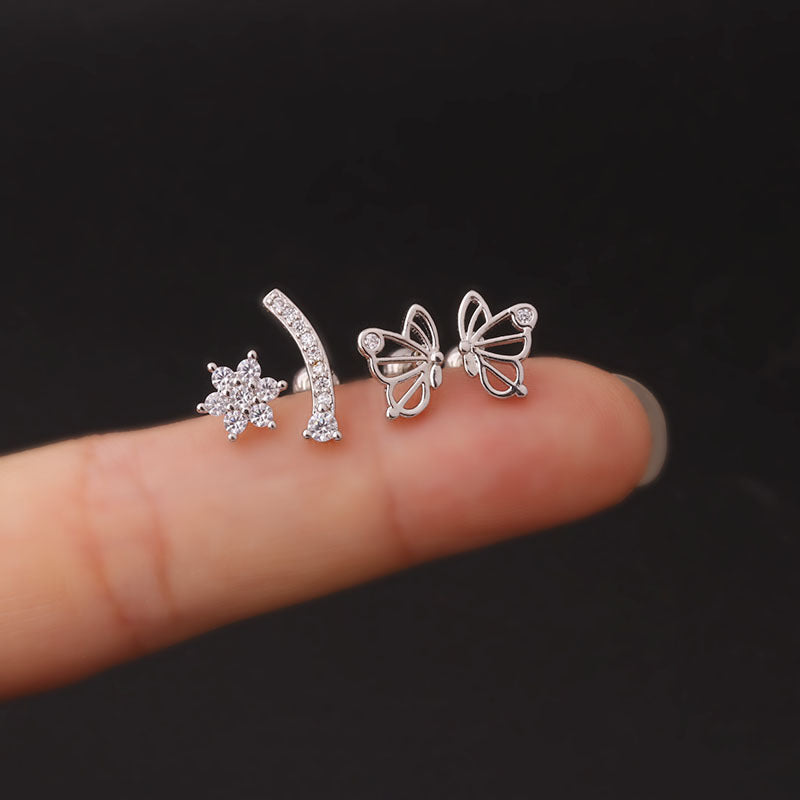 16G Butterfly Tiny Cartilage Earring - Dainty Gold Hoop Earrings for Women | Perfect for Everyday Wear, Parties & Gifts
