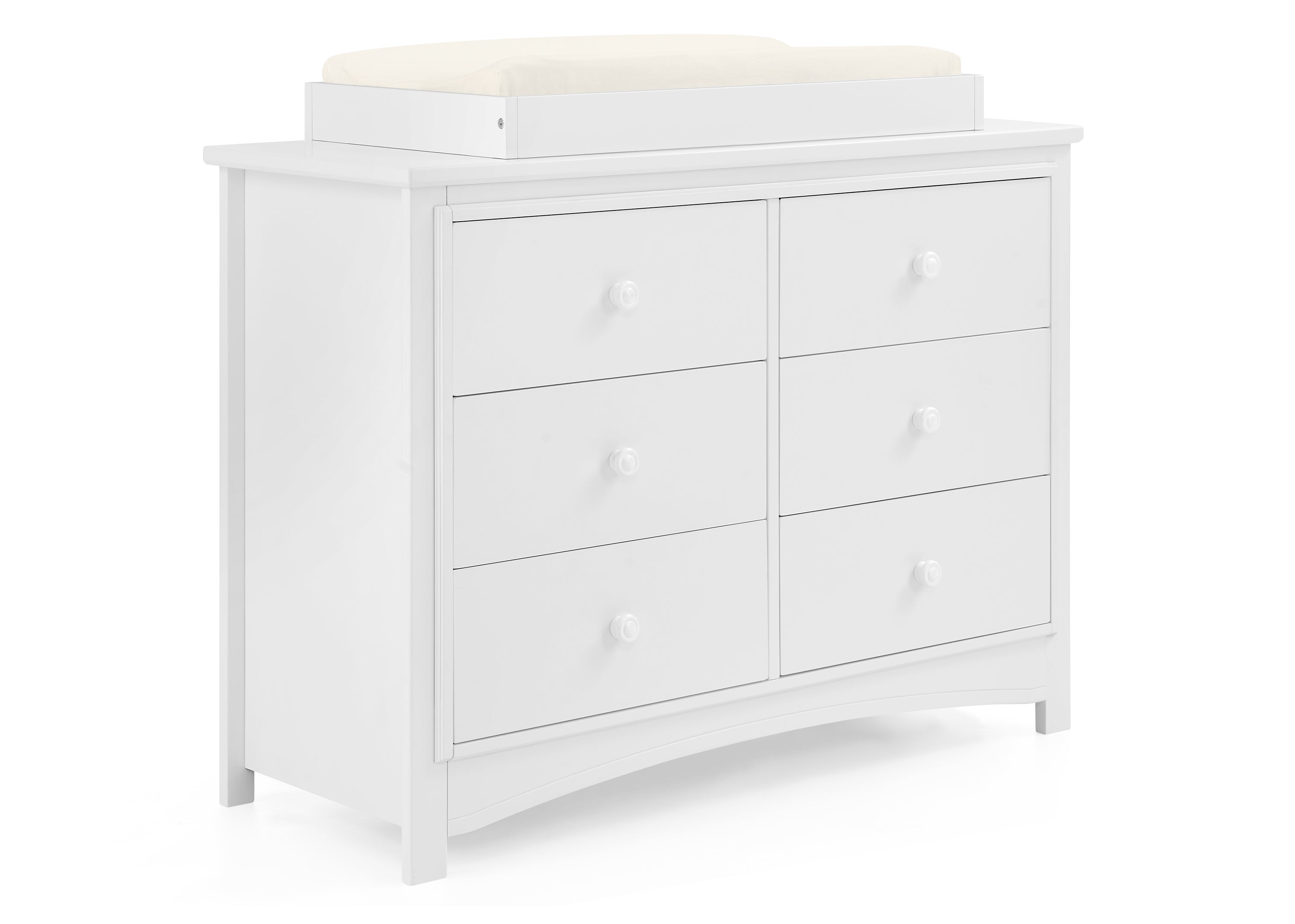 Perry 6 Drawer Dresser with Interlocking Drawers - Sturdy Wooden Bedroom Furniture for Closet Organization & Home Storage
