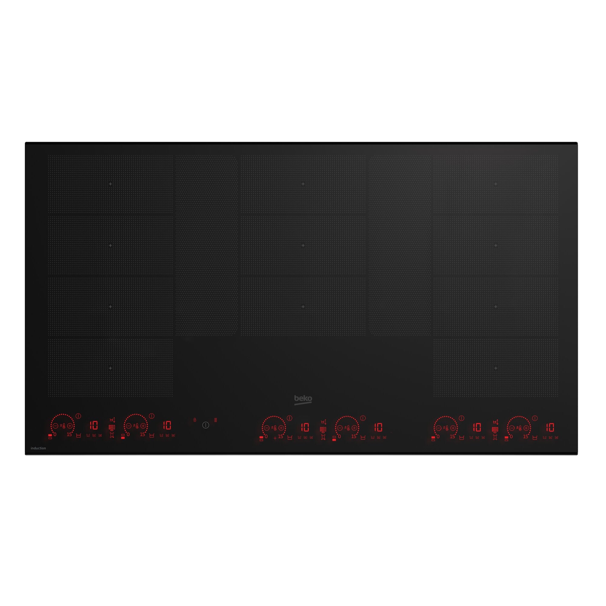 Beko BCT904IG 90cm Built-In Flexy Induction Cooktop with Luminous Controls - Scratch & Dent (Carton Damage) - Perfect for Modern Kitchens, Home Renovations & Professional Cooking Spaces
