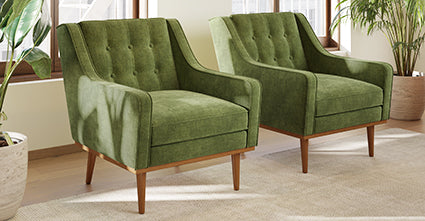 Gus Fabric Lounge Chair - Modern Comfortable Accent Chair for Living Room, Bedroom, or Office - Perfect for Relaxing, Reading, or Napping