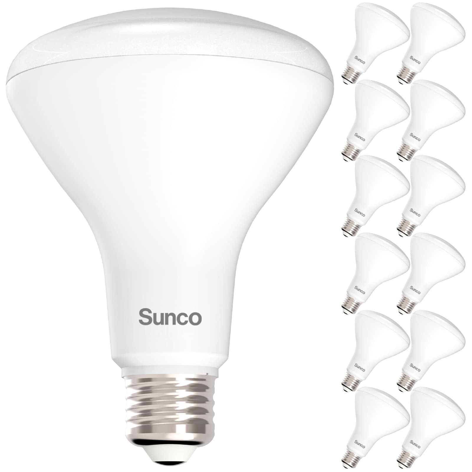 Sunco 12 Pack BR30 LED Light Bulbs - 11W (65W Equivalent) 850LM 5000K Daylight Dimmable E26 Base - Recessed Can Lights for Home, Kitchen, Bedroom, Office - Energy Saving Indoor Flood Bulbs UL Listed