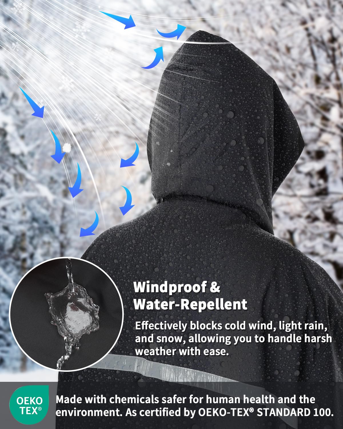 Owntop Waterproof Swim Parka for Adults & Kids - Quick-Dry Beach Changing Robe with Oversized Hood & 2-Way Zipper - Perfect for Pool, Beach, Surfing and Water Sports Activities