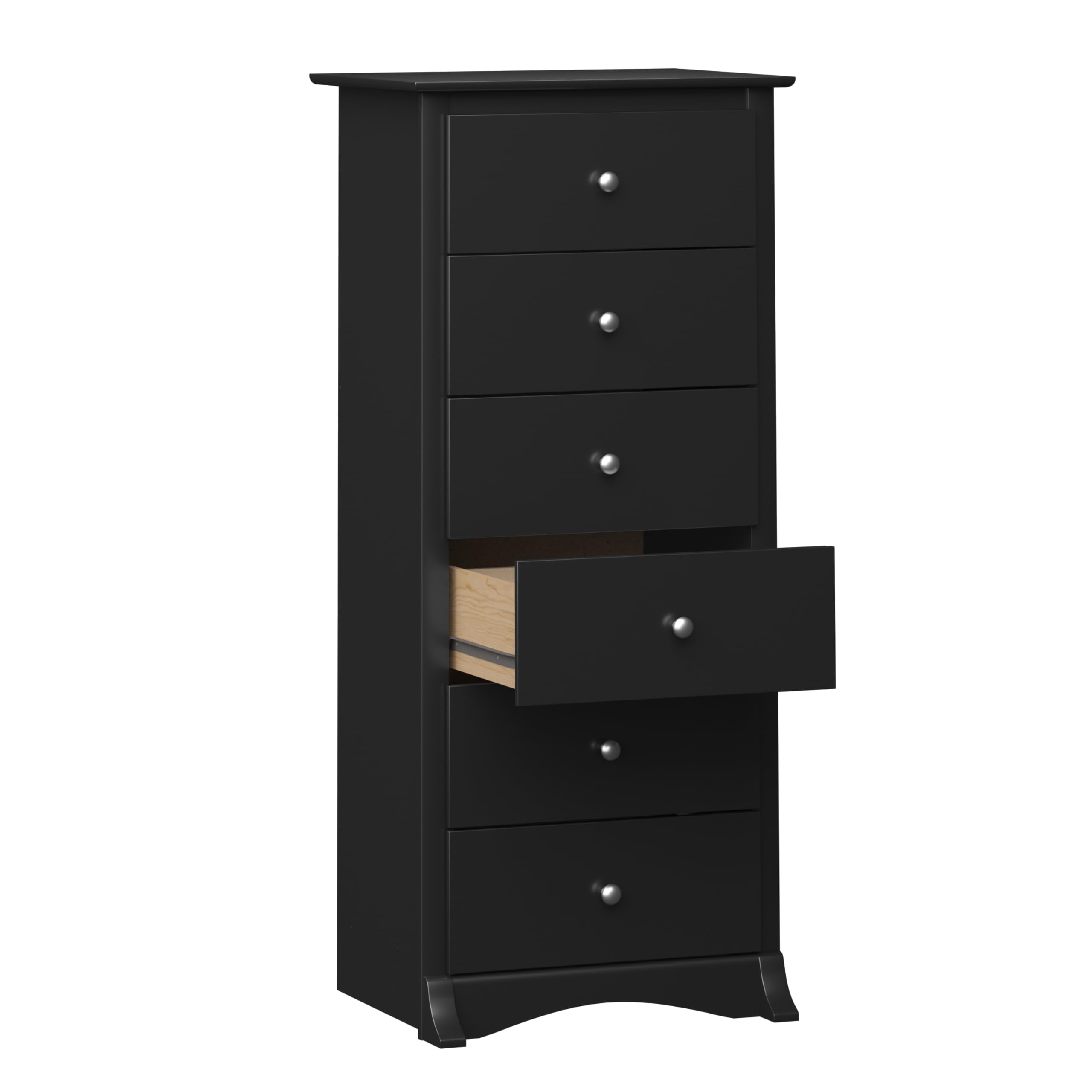 Prepac Sonoma 6-Drawer Dresser for Bedroom - Tall Chest of Drawers with Clothes Storage Organizer, Black (19