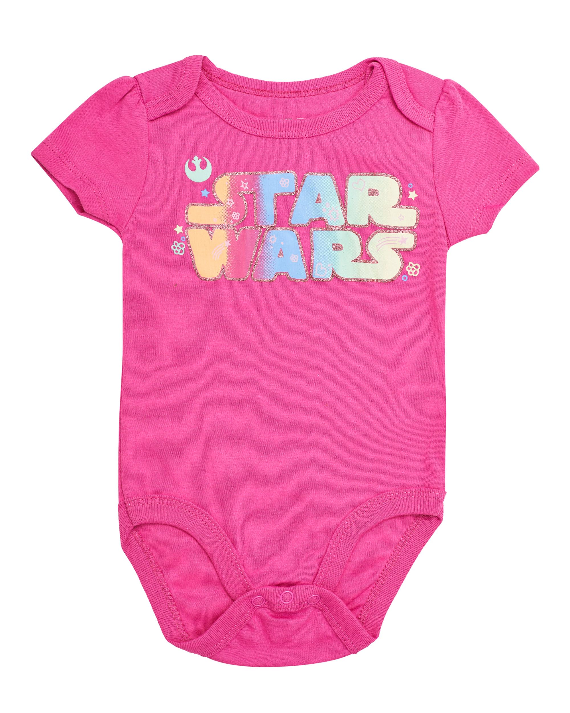 Star Wars Baby Girls Bodysuits 5-Pack - Cute Princess Leia, R2-D2 & Yoda Onesies | Soft Cotton Infant Bodysuits for Newborns & Toddlers | Perfect for Disney Themed Parties, Cosplay & Everyday Wear