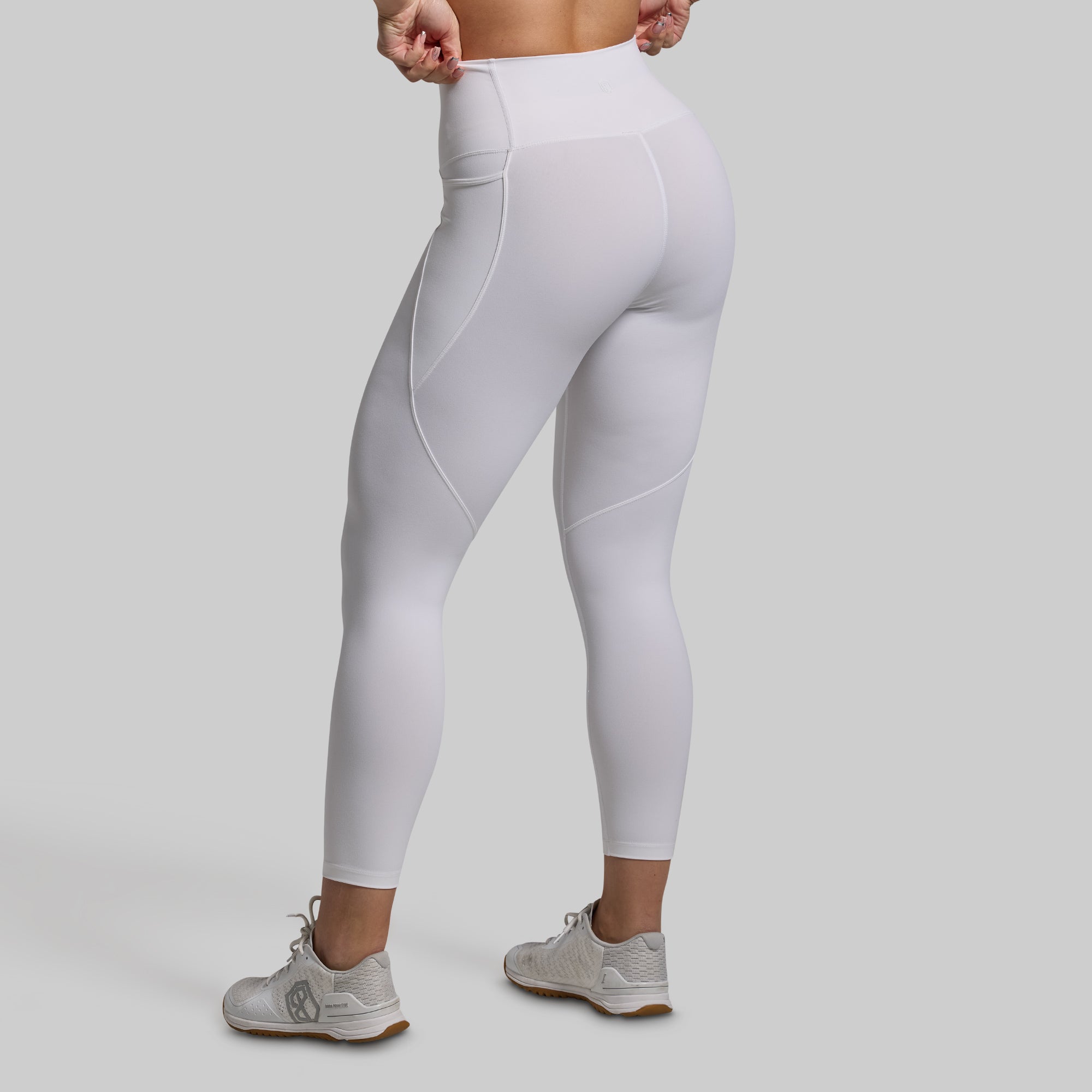 Eccentric Legging (White) - High Waist Yoga Pants for Women, Stretchy Workout Tights, Comfortable Gym Leggings - Perfect for Yoga, Running, Fitness & Casual Wear