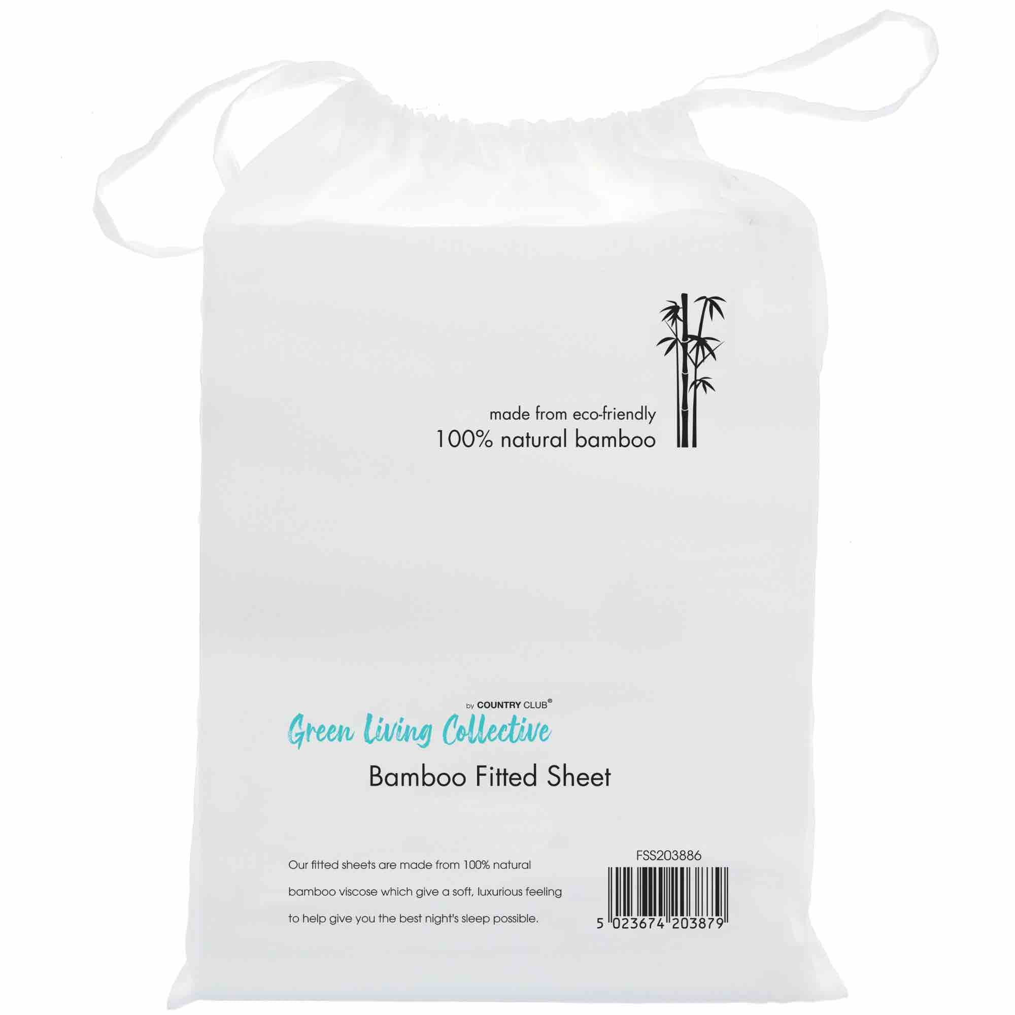 Eco-Friendly Natural Bamboo Fitted Sheet - Queen Size White - Soft & Breathable Bedding for Allergy Relief & Temperature Regulation - Perfect for Hot Sleepers & Sustainable Home Decor