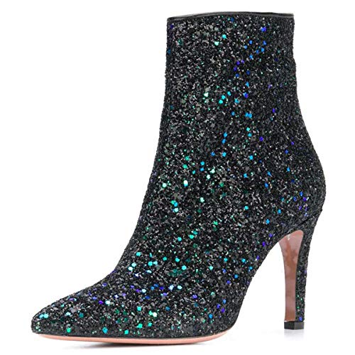Black Green Glitter