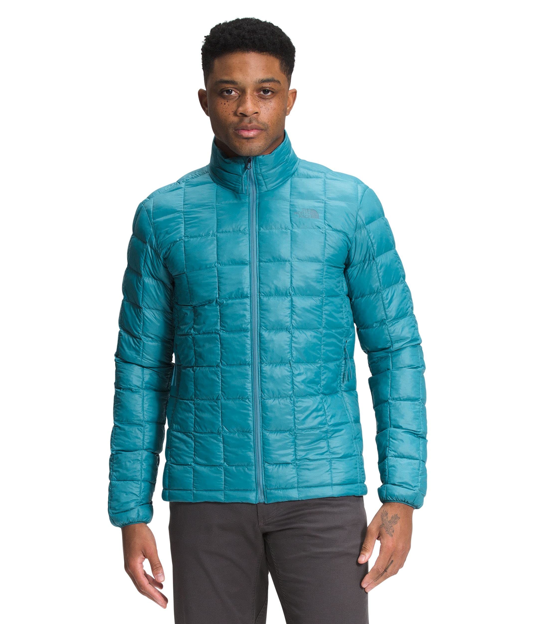 THE NORTH FACE ThermoBall Eco Jacket for Men - Waterproof Lightweight Insulated Winter Jacket, Storm Blue, Size X-Large - Perfect for Hiking, Camping & Outdoor Adventures