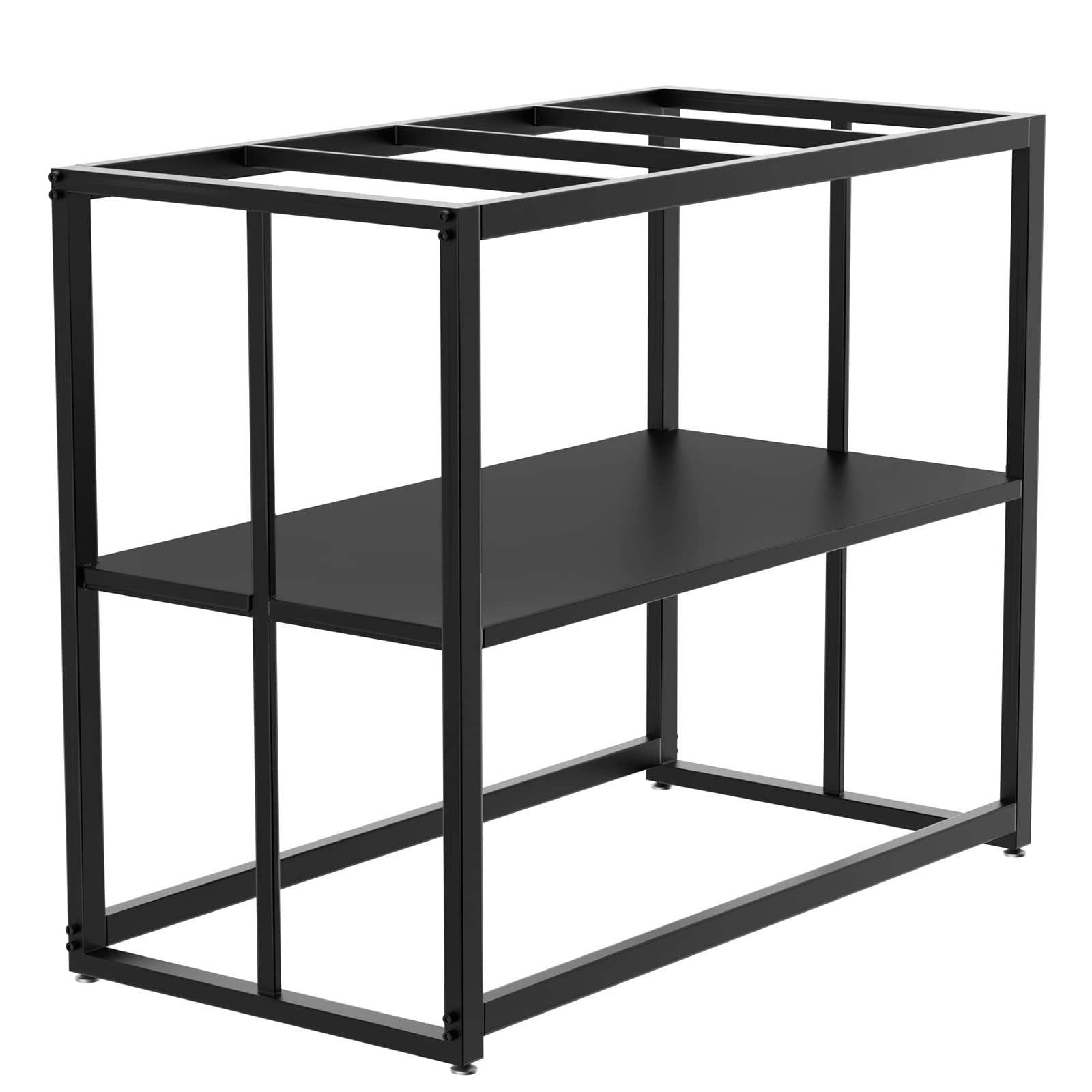 Likeem 40 Gallon Fish Tank Stand - Heavy Duty Metal Aquarium Stand for Turtle Tank, Reptile Enclosure - 36.5 x 18.5 x 29.5 Inches - Perfect for Living Room, Bedroom, or Office Decor