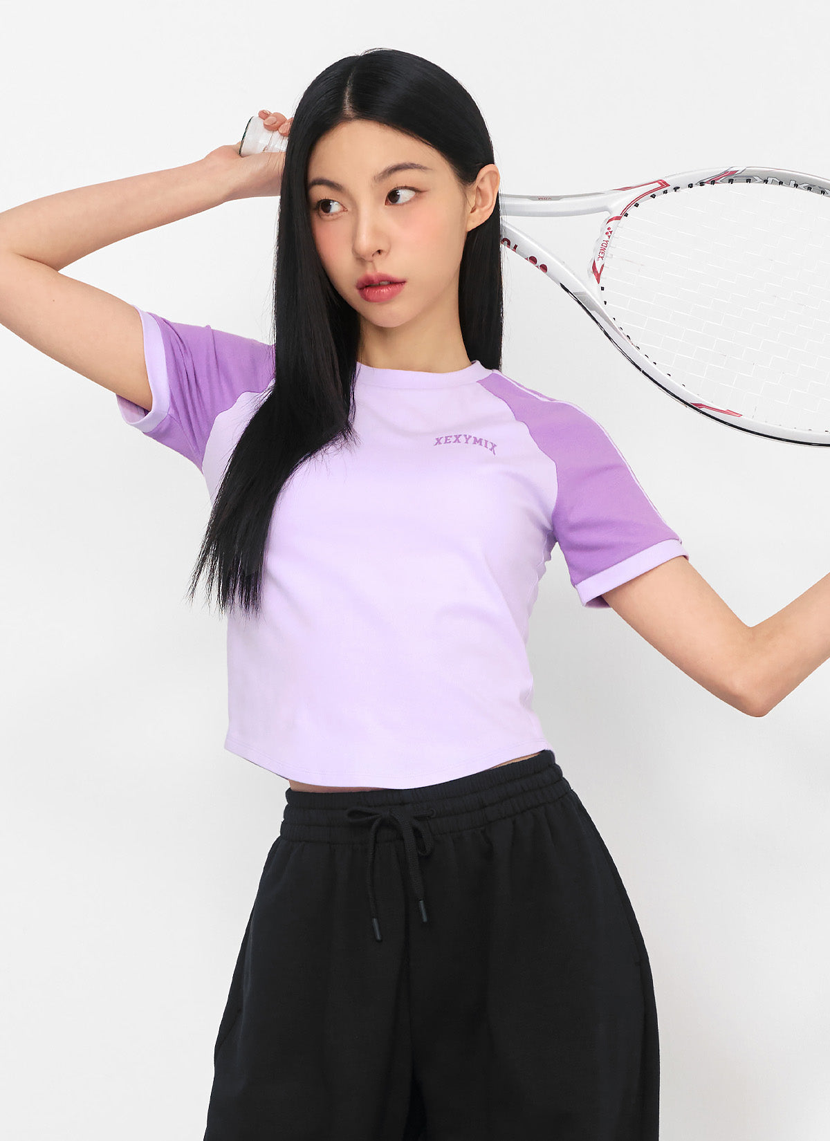 Reglan Color Block Crop Short Sleeve T-Shirt - Trendy Women's Fashion Top for Summer Outfits, Casual Wear & Street Style