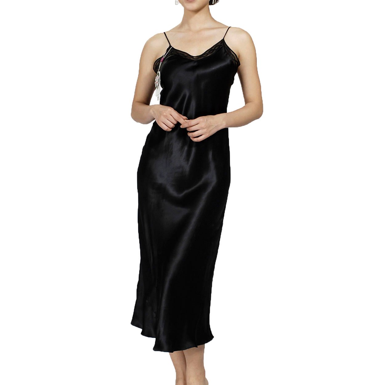 Pure Silk Women's Sleepwear - Long Chemise Nightgown for Comfort & Luxury | Elegant Loungewear for Relaxing at Home or Romantic Evenings