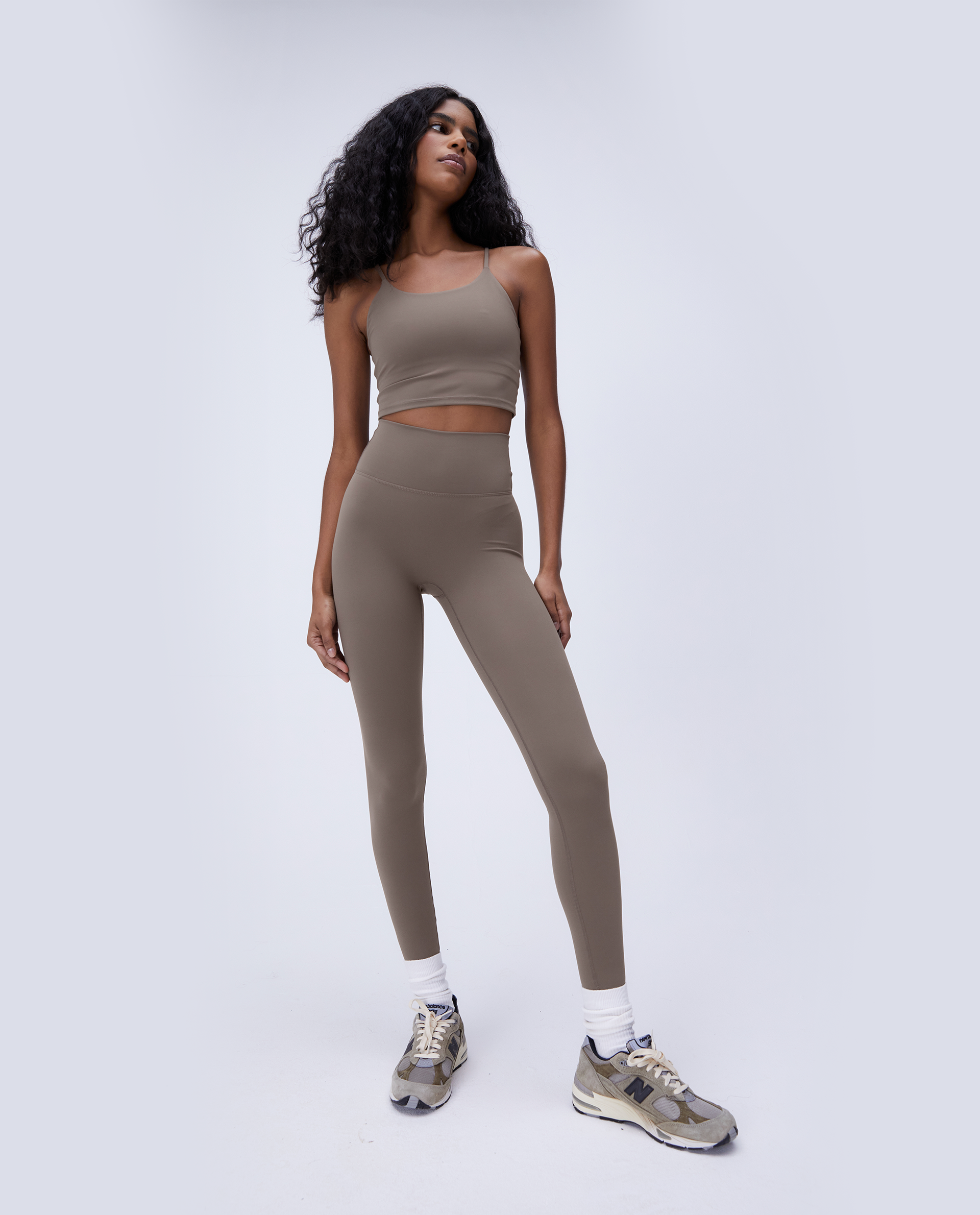 Premium High-Waisted Yoga Leggings for Women - Cocoa Brown | Soft & Stretchy Workout Pants for Running, Gym & Lounge Wear