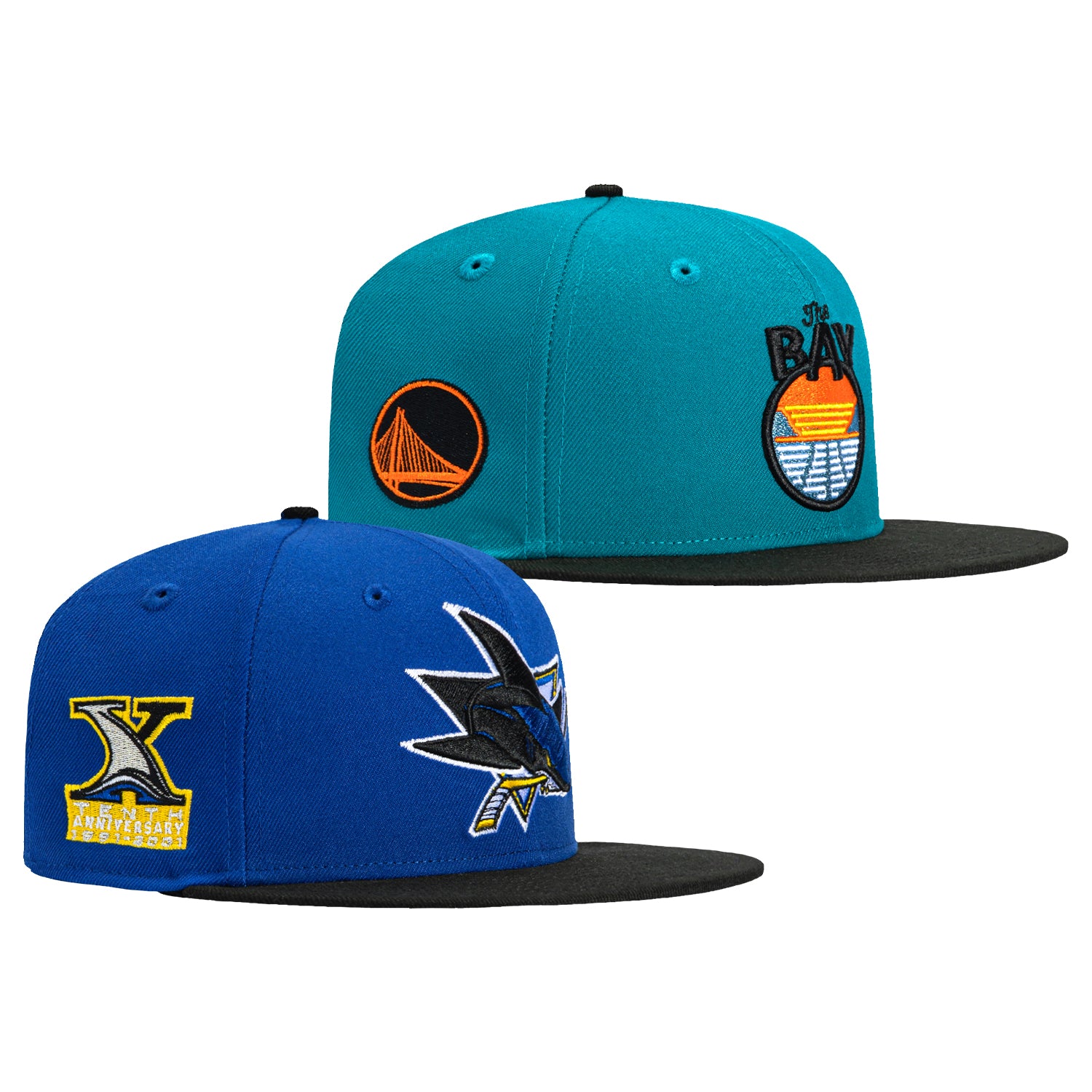 New Era 59Fifty NBA x NHL Crossover Snapback Hat - The Bay Pack Official Licensed Cap for Basketball & Hockey Fans - Perfect for Games, Sports Events & Streetwear Fashion