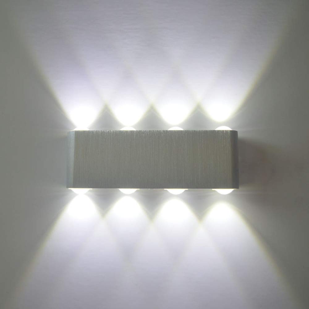 Modern Minimalist LED Wall Lamp - Aluminum Decorative Lighting for Living Room, Bedroom, Porch & Hotel - 8W Warm White Light - Perfect for Ambient Lighting in Hallways, Corridors and Background Illumination