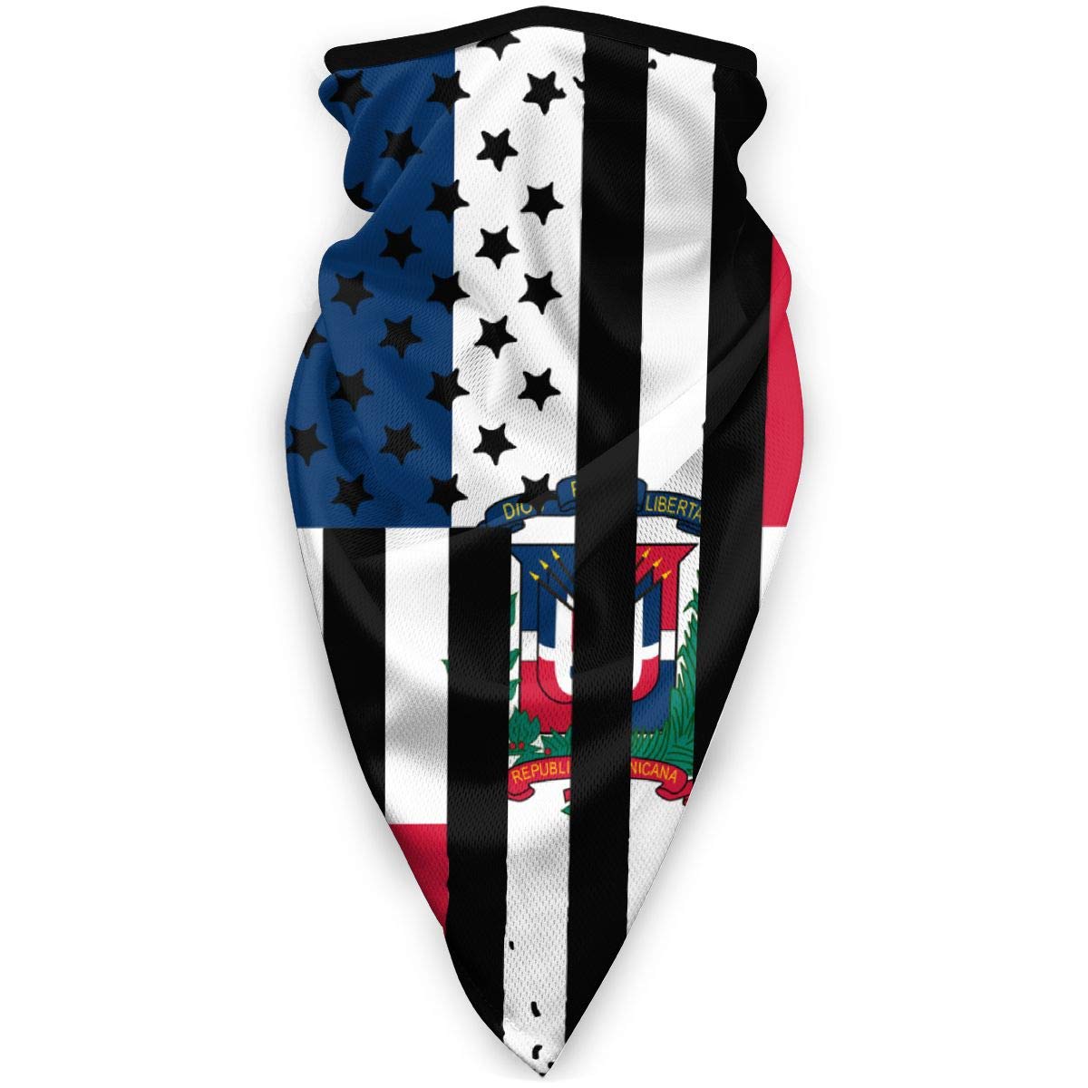 Dominican Republic American Flag Headband for Men & Women - Multifunctional Head Wrap, Scarf & Face Mask - Perfect for Sports, Outdoor Activities & Patriotic Events