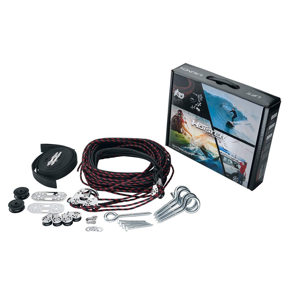 HARKEN 4-Point Hoist System for Garage Storage - 90lb Capacity for Kayaks, Canoes & Cargo Carriers (Model 7802.12) | Perfect for Overhead Storage in Garages, Sheds & Workshops with 12ft Ceilings