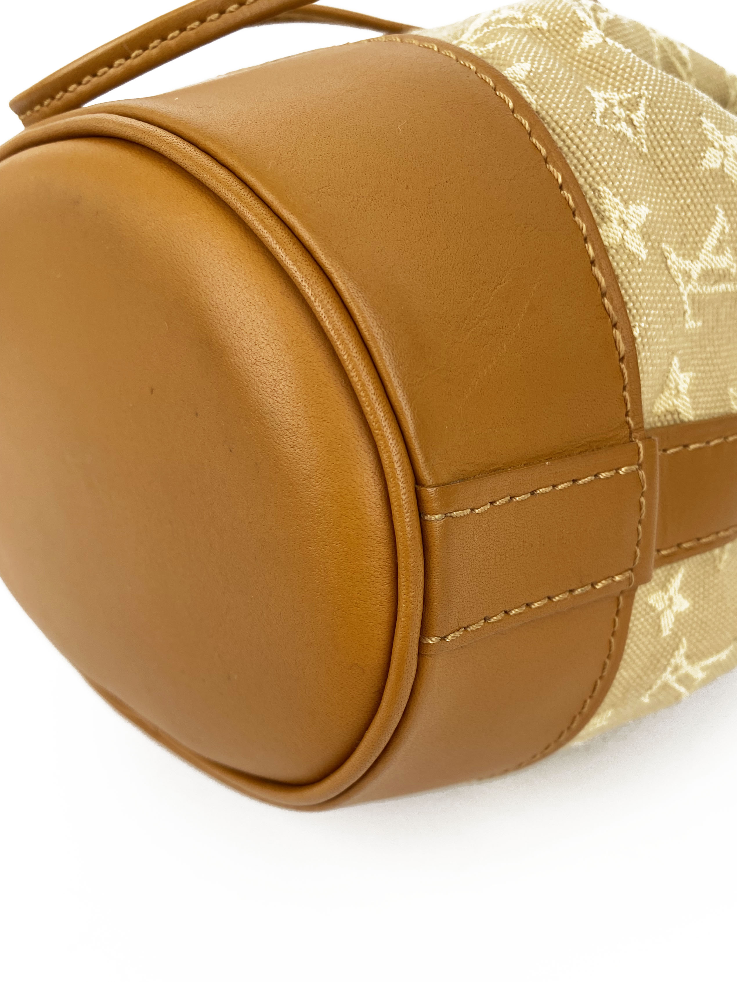 Authentic Louis Vuitton Mini Noelie Bucket Bag in Tan - Luxury Crossbody Handbag for Women, Perfect for Date Night & Travel Accessories