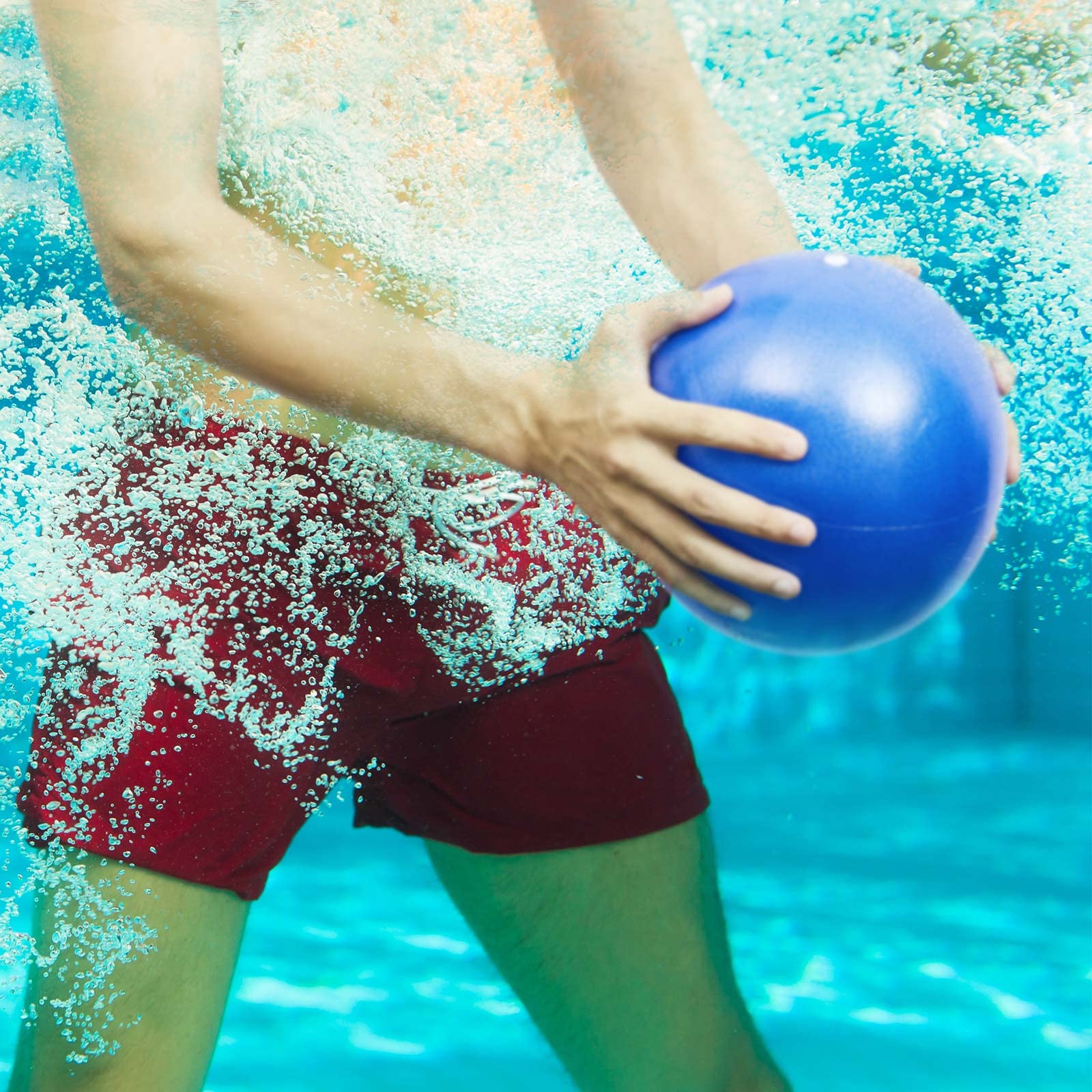 4 Pcs 10-Inch Water Resistance Exercise Balls - Low Impact Pool Workout Equipment for Adults & Seniors - PVC Aquatic Fitness Gear for Swimming, Water Aerobics & Physical Therapy (Pink, Blue, Purple, Red) - Perfect for Home Pools, Gym Classes & Rehabilitation Centers
