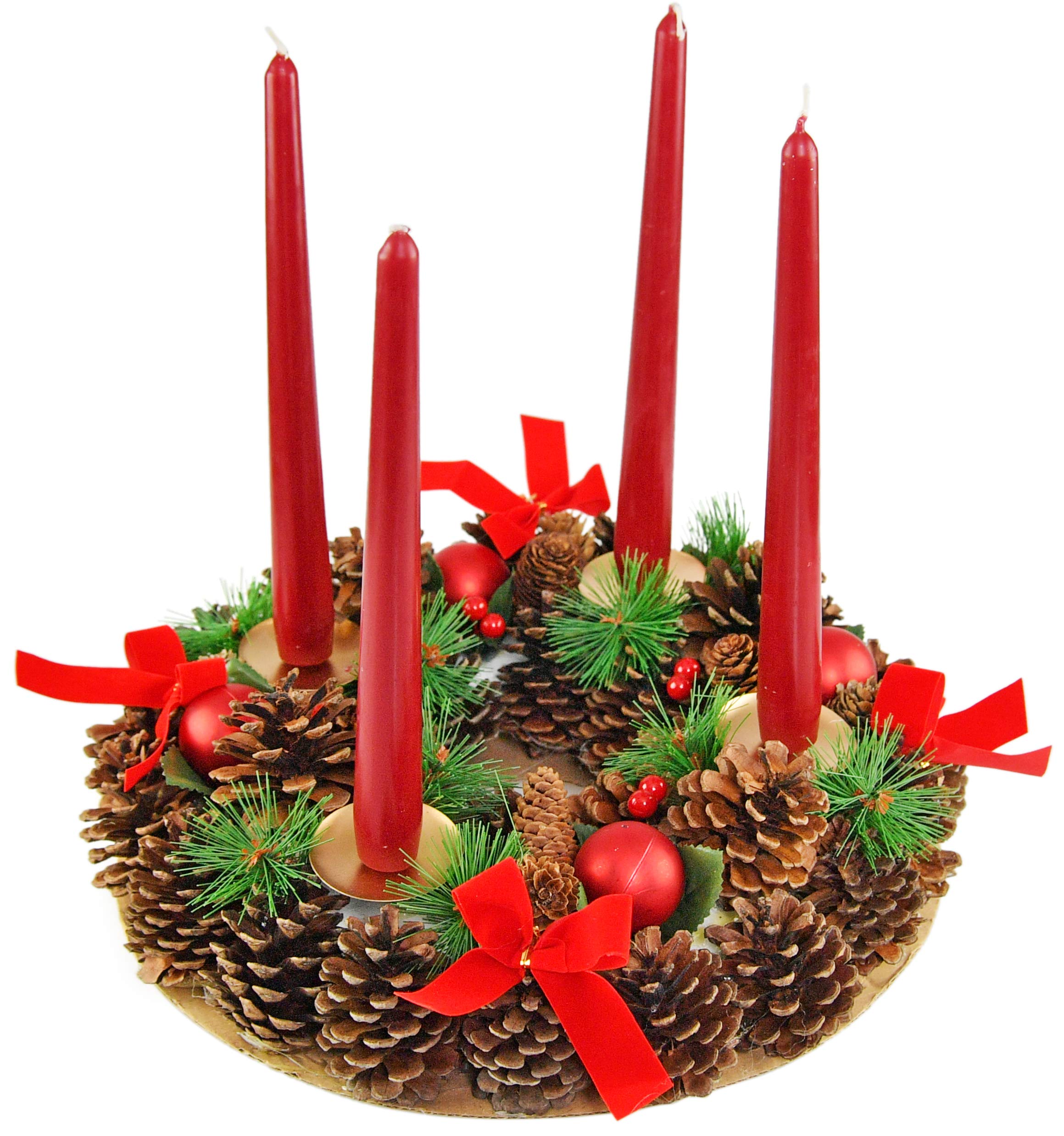 Home-X Christmas Wreath Candle Holder - 13