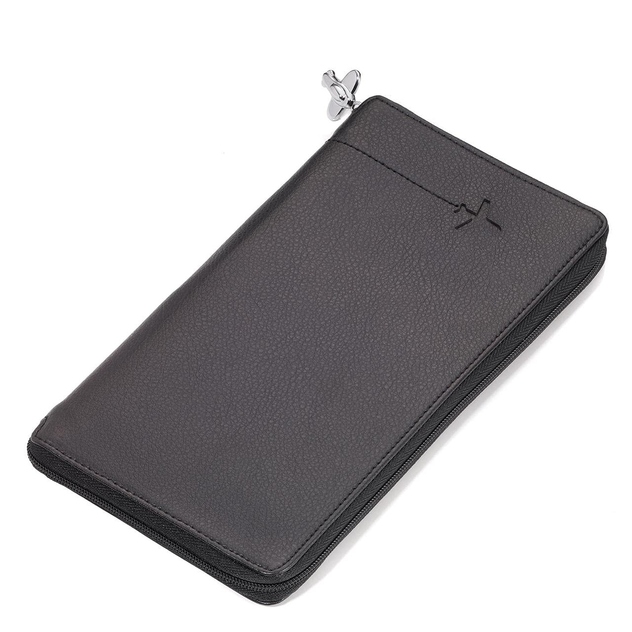 Troika Travel Pouch Organizer - Waterproof RFID Blocking Passport Wallet for Men & Women | Perfect for Airplane, Cruise & International Travel (Black, TRV69LE)