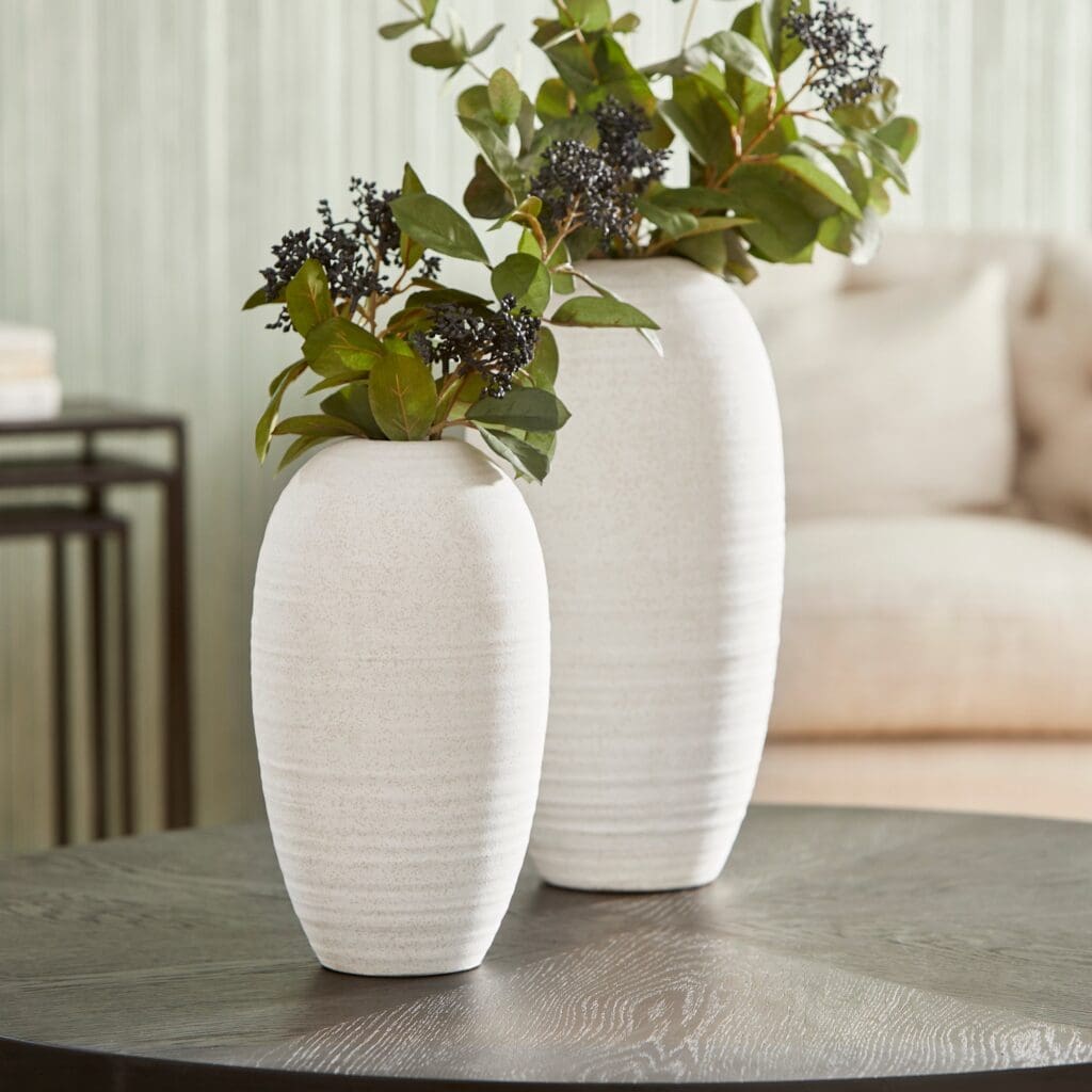 Cyan Design 11201 White Medium Perennial Vase - Elegant Home Decor for Living Room, Dining Table & Wedding Centerpieces