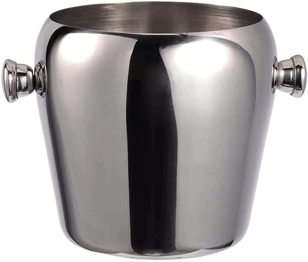 Premium Stainless Steel Ice Bucket with Tongs & Cube Tray - Double Layer Insulated Design for Chilling Drinks - Perfect for Parties, Bars, and Home Entertaining