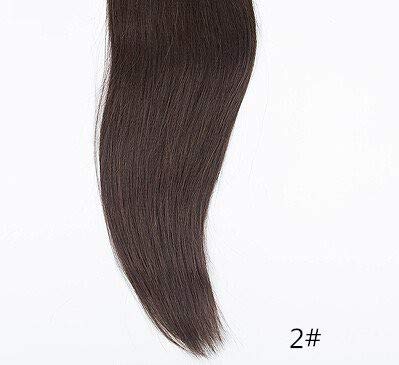 Remeehi 100% Real Human Hair Ponytail Extensions - 22 Inch Straight Claw Clip Hairpiece (125g, Dark Brown #2) for Women - Perfect for Daily Wear, Parties, Weddings & Special Occasions
