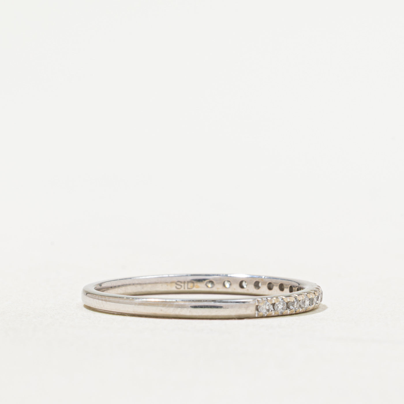 Semi Eternity Diamond Band Ring - 0.13 Carat Total Weight (CTW) - Size 7.25 - Perfect for Wedding, Anniversary & Special Occasion Gifts