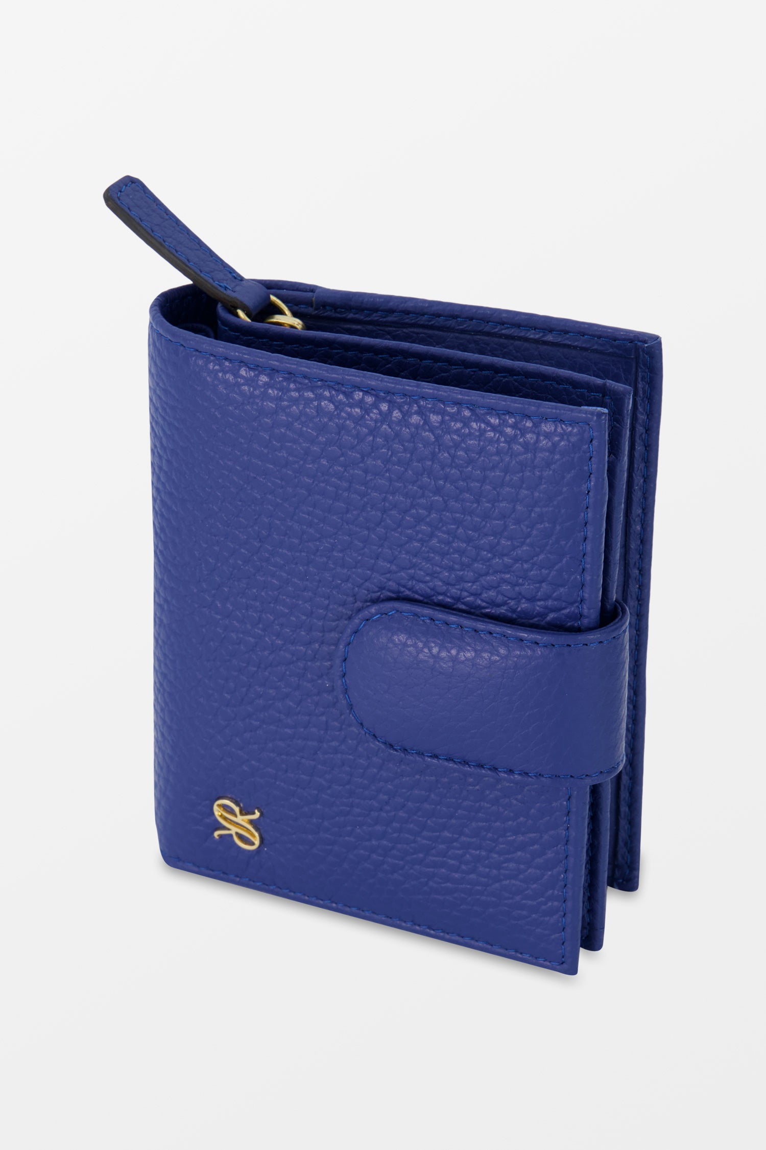 Stylish Blue Sussex Coin Purse - Premium Leather Wallet for Women & Men - Perfect for Travel, Shopping, and Everyday Use