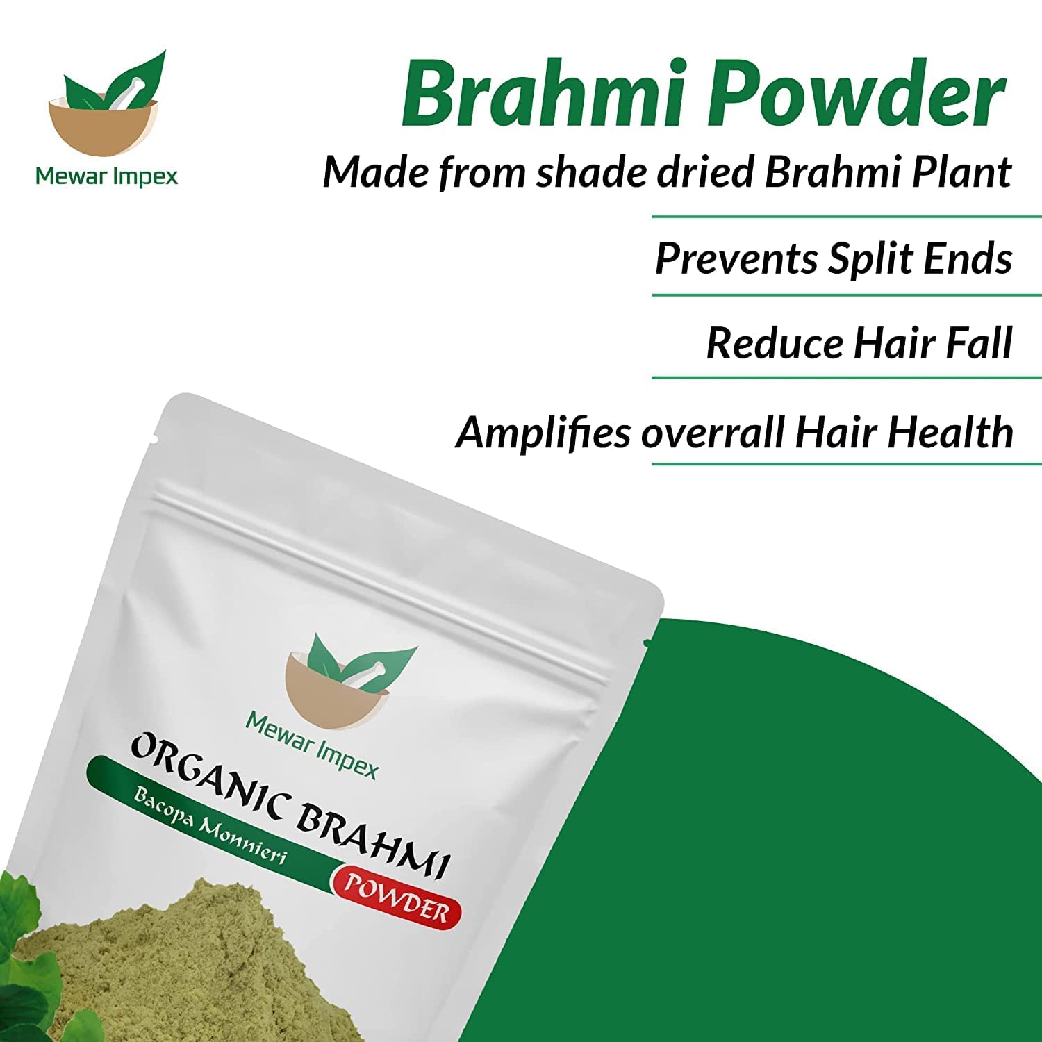 Brahmi Powder 900g | Gotu Kola | Centella Asiatica | Vallarai Leaves | Natural Hair Growth & Skin Care Supplement | Bacopa Monnieri for Hair Cleanser | Promotes Healthy Hair & Glowing Skin | Perfect for Ayurvedic Hair Treatments & Daily Skincare Routine