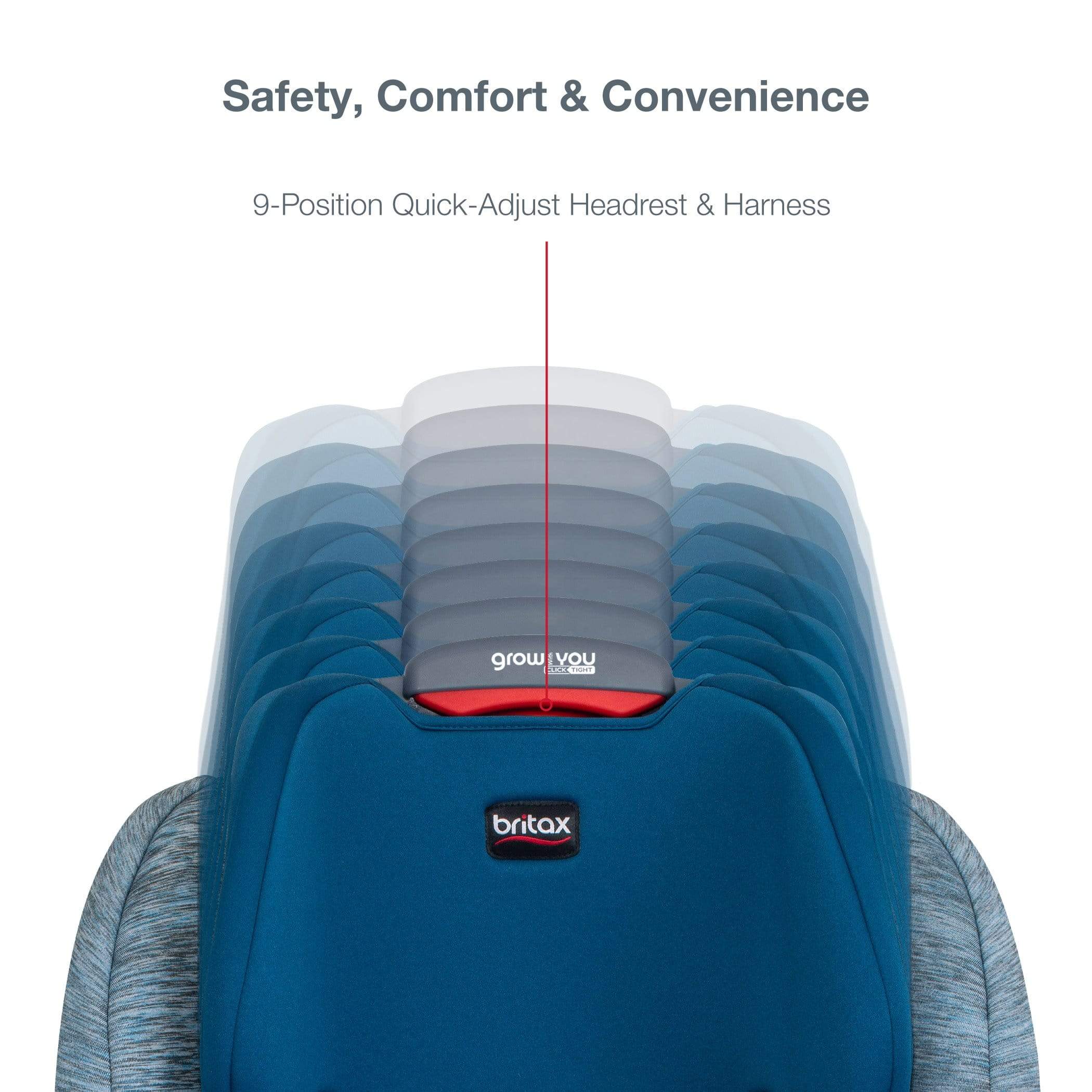Britax Grow With You Clicktight Booster Car Seat - Safe & Adjustable for Kids 3-12 Years - Perfect for School, Travel & Family Road Trips