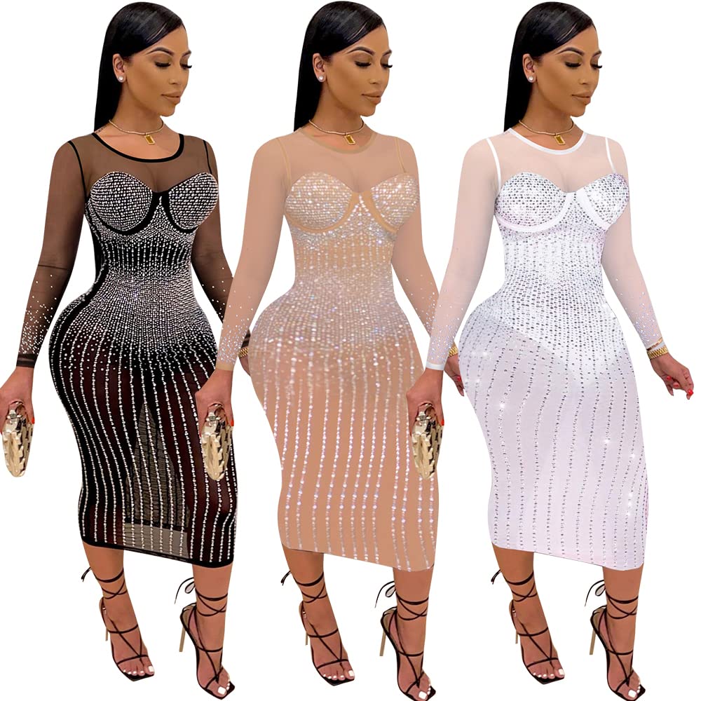 Sexy Glitter Sequin Bodycon Dress for Women - Elegant Party & Nightclub Outfit for Birthday, Clubwear & Special Occasions