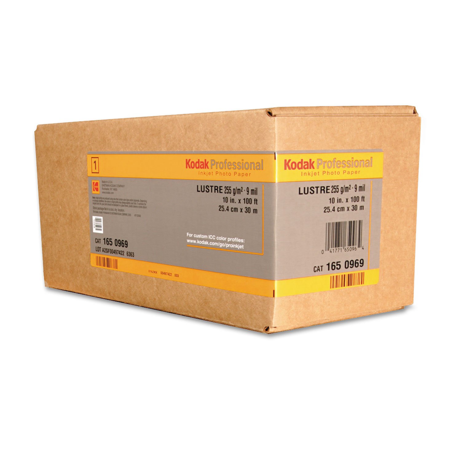 KODAK PROFESSIONAL Inkjet Photo Paper - Premium Lustre Finish, 255g, 10 in x 328 ft Roll - Ideal for High-Quality Photo Printing, Art Projects & Professional Photography