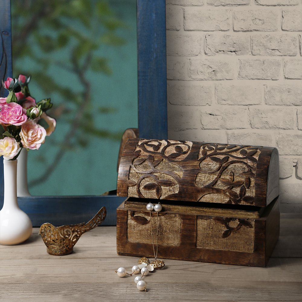 Large Wooden Tree of Life Jewelry Box - 9x6 Inch Decorative Storage Chest for Jewelry, Keepsakes & Trinkets | Multi-Purpose Organizer for Home, Bedroom, Vanity & Gift Giving