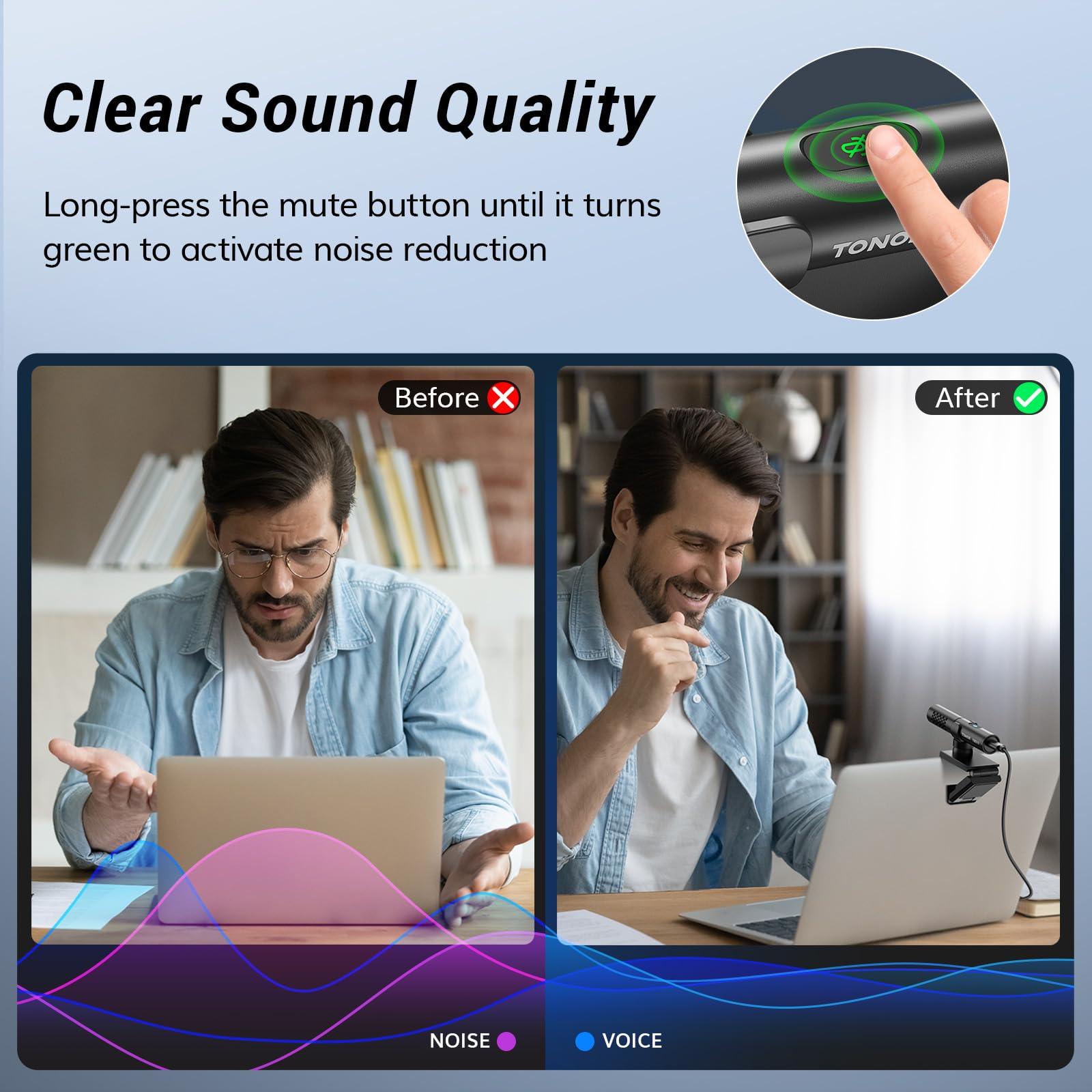 TONOR USB Conference Microphone for PC & Laptop - Plug & Play Computer Mic with Mute Button, LED Indicator for Zoom, Skype, YouTube - Ideal for Video Calls, Online Meetings, Podcasting & Streaming (MacOS & Windows Compatible)