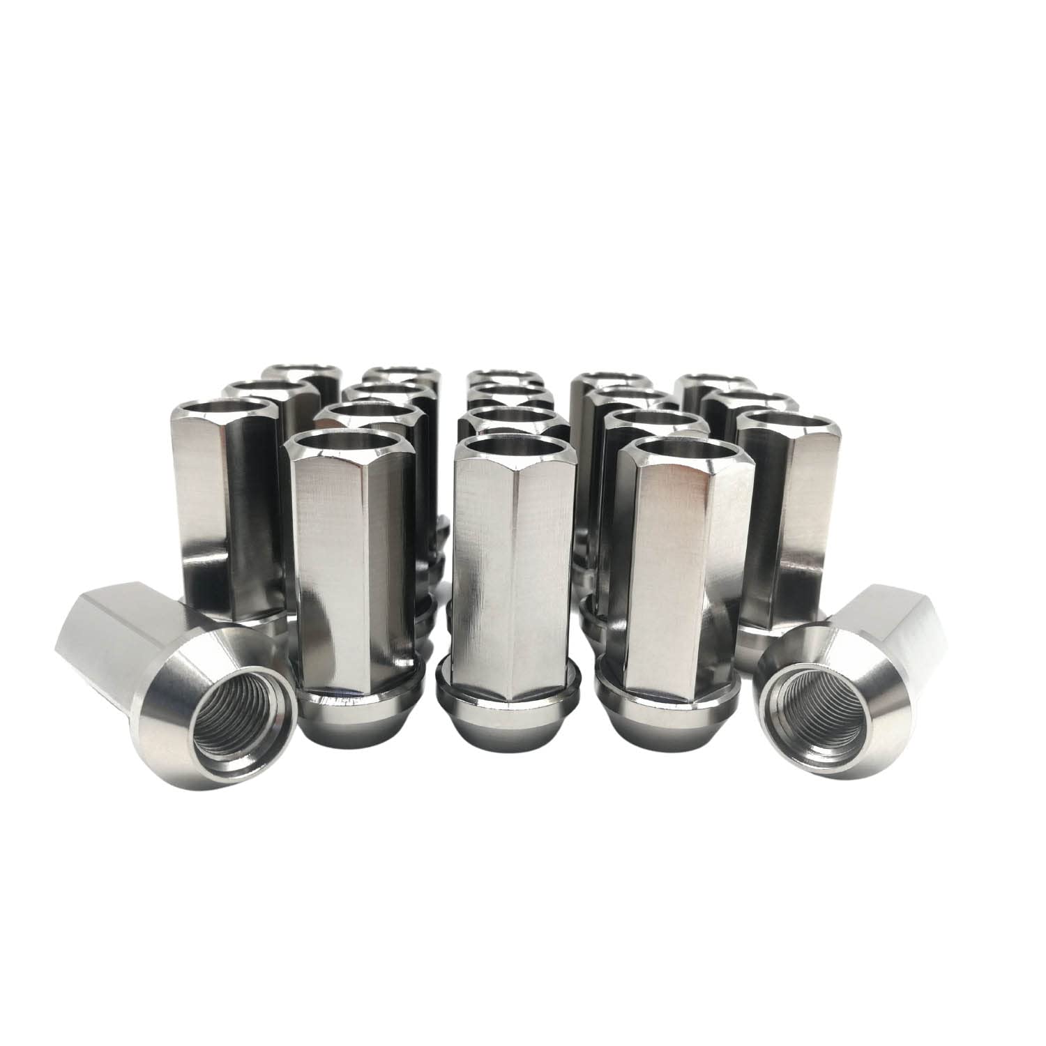 Premium Rison Titanium Open End Lug Nuts M12/M14 - Burnt Blue/Red/Original Finish - Ultra Lightweight Racing Lug Nuts for Cars & Trucks (20-Piece Set, M12x1.25) - Perfect for Track Days, Car Shows & Performance Upgrades