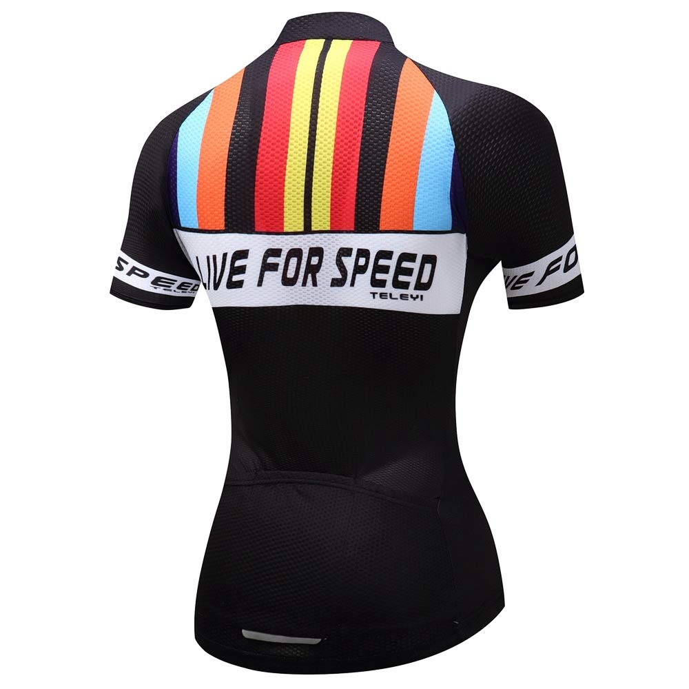 Women's Mountain Bike Jersey - Breathable Quick-Dry Cycling Shirt with Pockets - Perfect for Road Biking, Mountain Trails & Outdoor Adventures