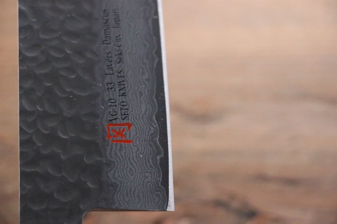 Premium Iseya VG10 Damascus Steel Santoku Knife 7 Inch - Japanese Kitchen Knife for Professional Chefs & Home Cooking - Perfect for Slicing, Dicing & Chopping Vegetables, Meat & Fish