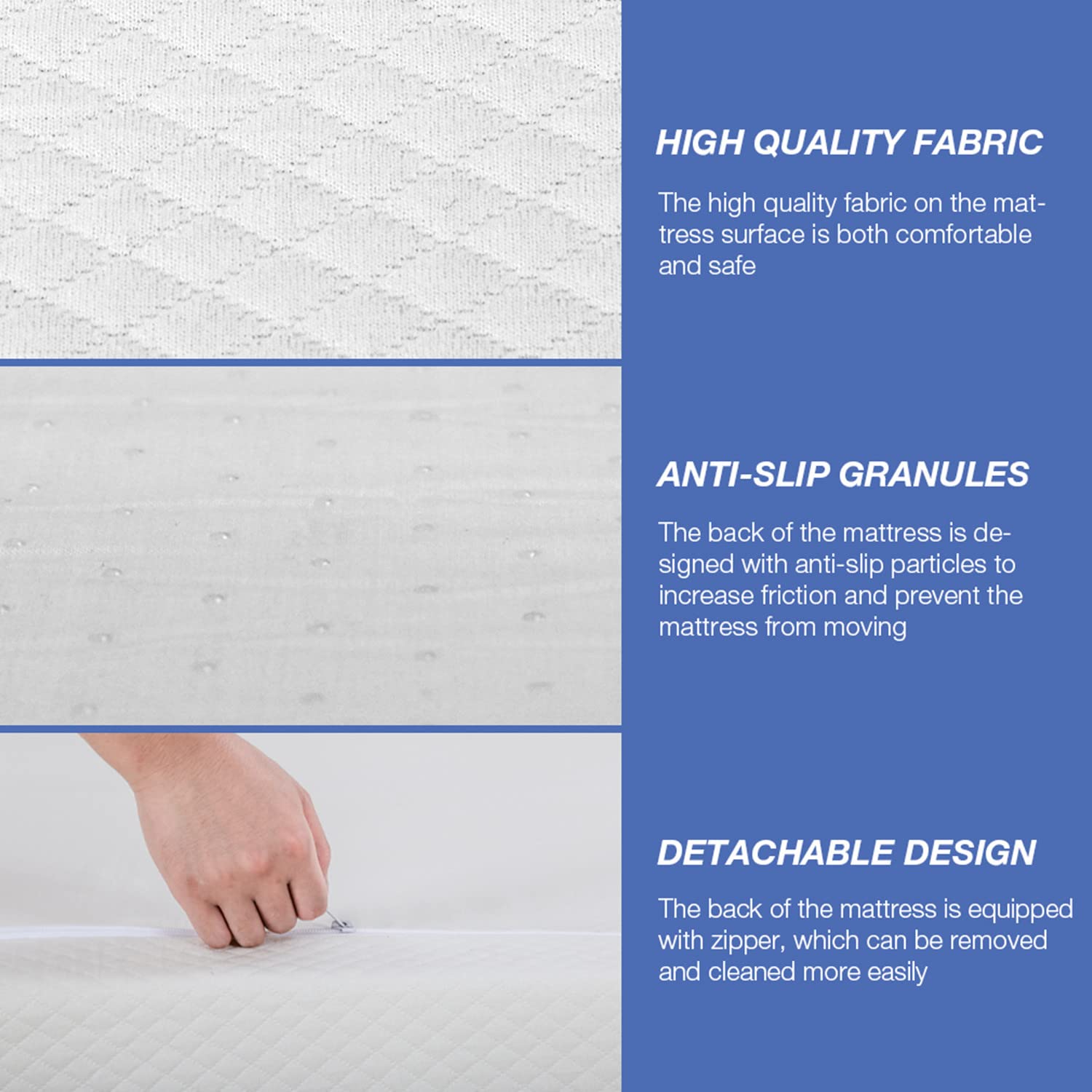 8 Inch Medium Firm Gel Memory Foam Queen Mattress - CertiPUR-US Certified for Cool Sleep & Pressure Relief, White - Perfect for Bedrooms, Guest Rooms & Small Spaces