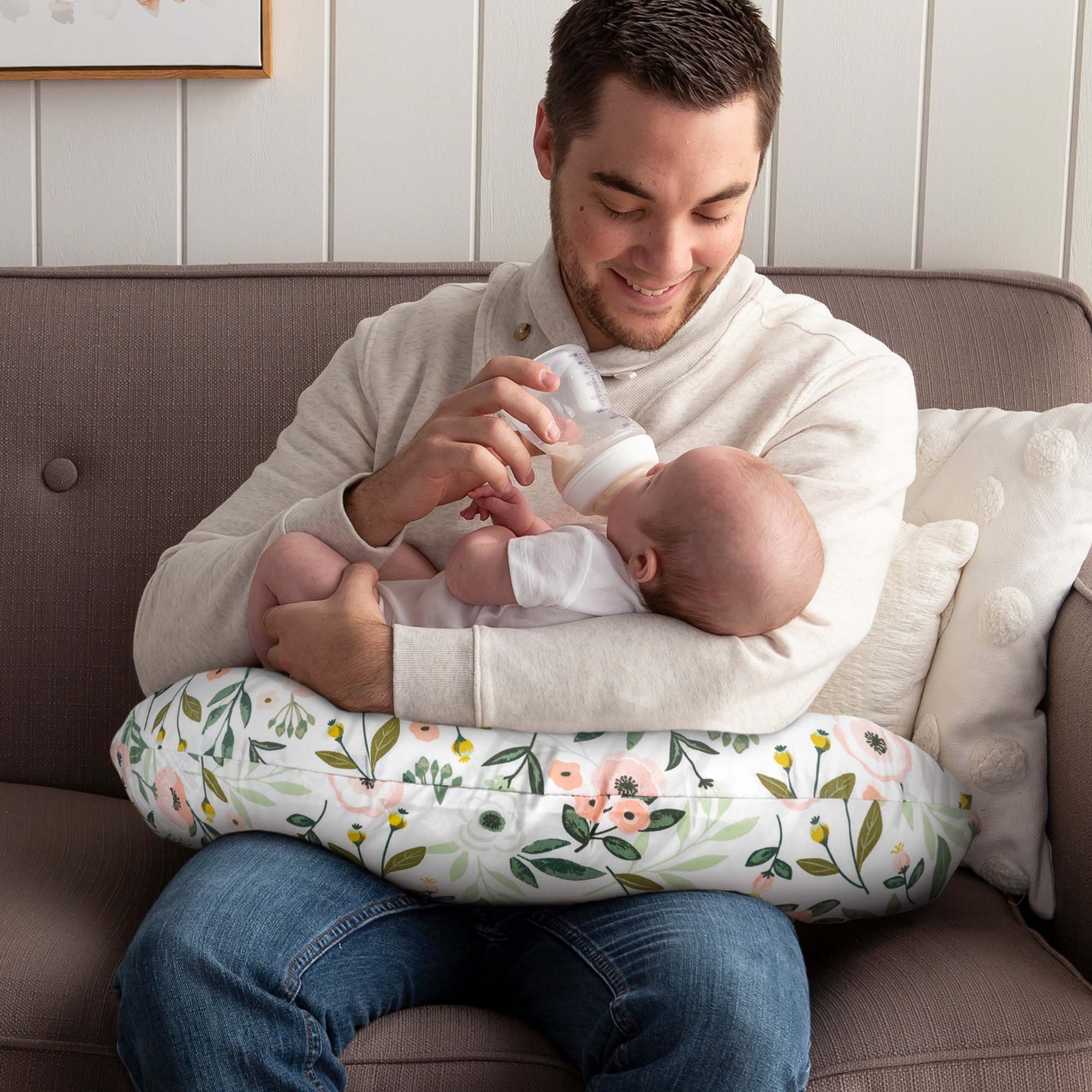Boppy Original Nursing Pillow for Breastfeeding & Baby Support - Comfortable & Ergonomic Design for New Moms & Infants - Perfect for Feeding, Cuddling & Tummy Time