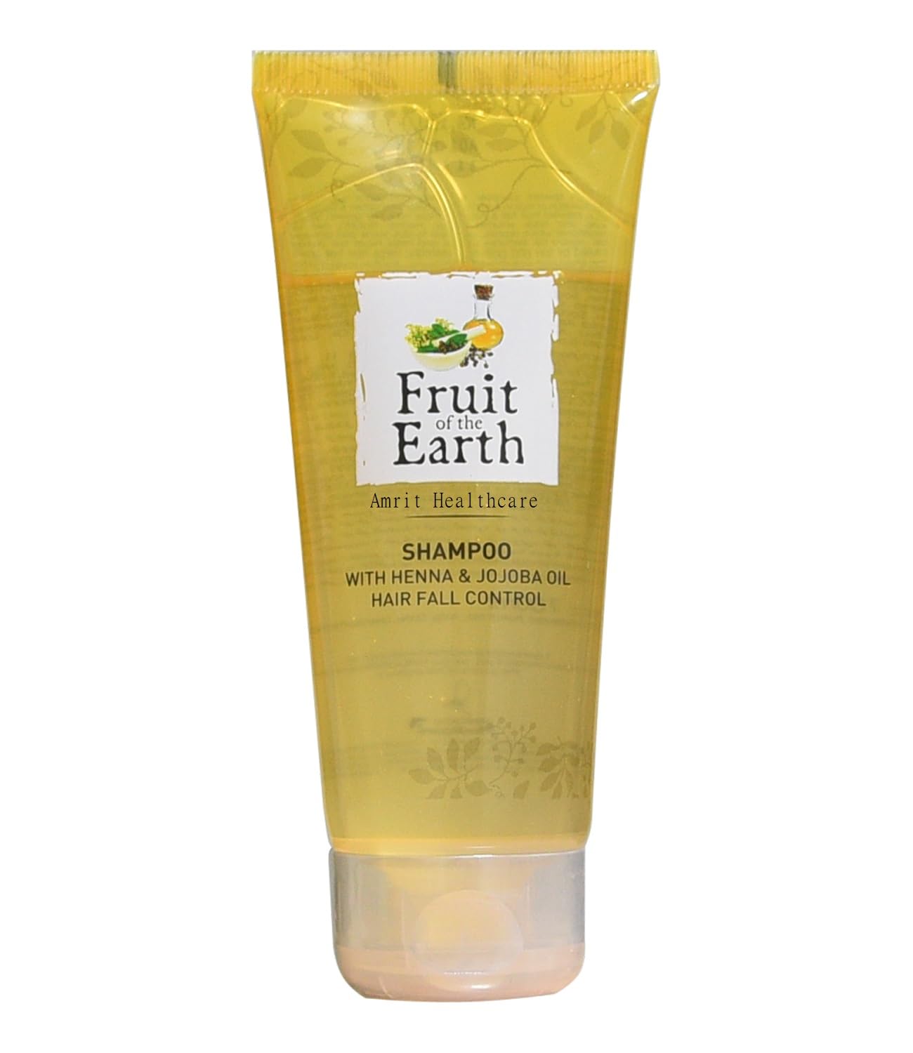 Amrit Healthcare Fruit of the Earth Shampoo with Henna & Jojoba Oil - Hair Fall Control & Natural Shine (100ml) - Best for Dry, Damaged Hair & Scalp Care - Perfect for Daily Use at Home or Salon