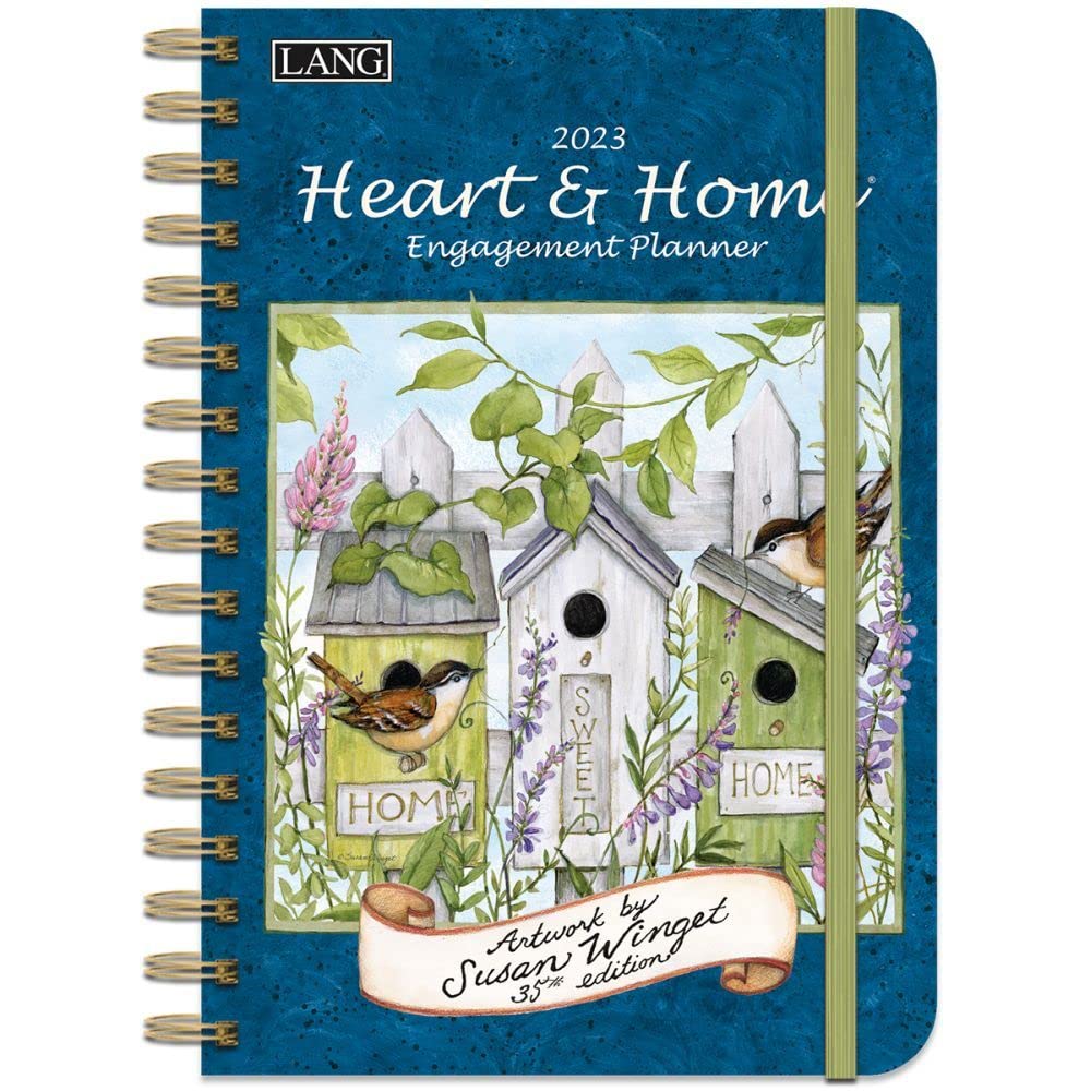 LANG HEART & HOME® 2023 Spiral Engagement Planner - Wedding Planning Notebook with Monthly & Weekly Views - Perfect for Brides, Event Organizers & Couples (23991011085) | Ideal for Wedding Planning, Anniversary Gifts & Special Occasion Organization