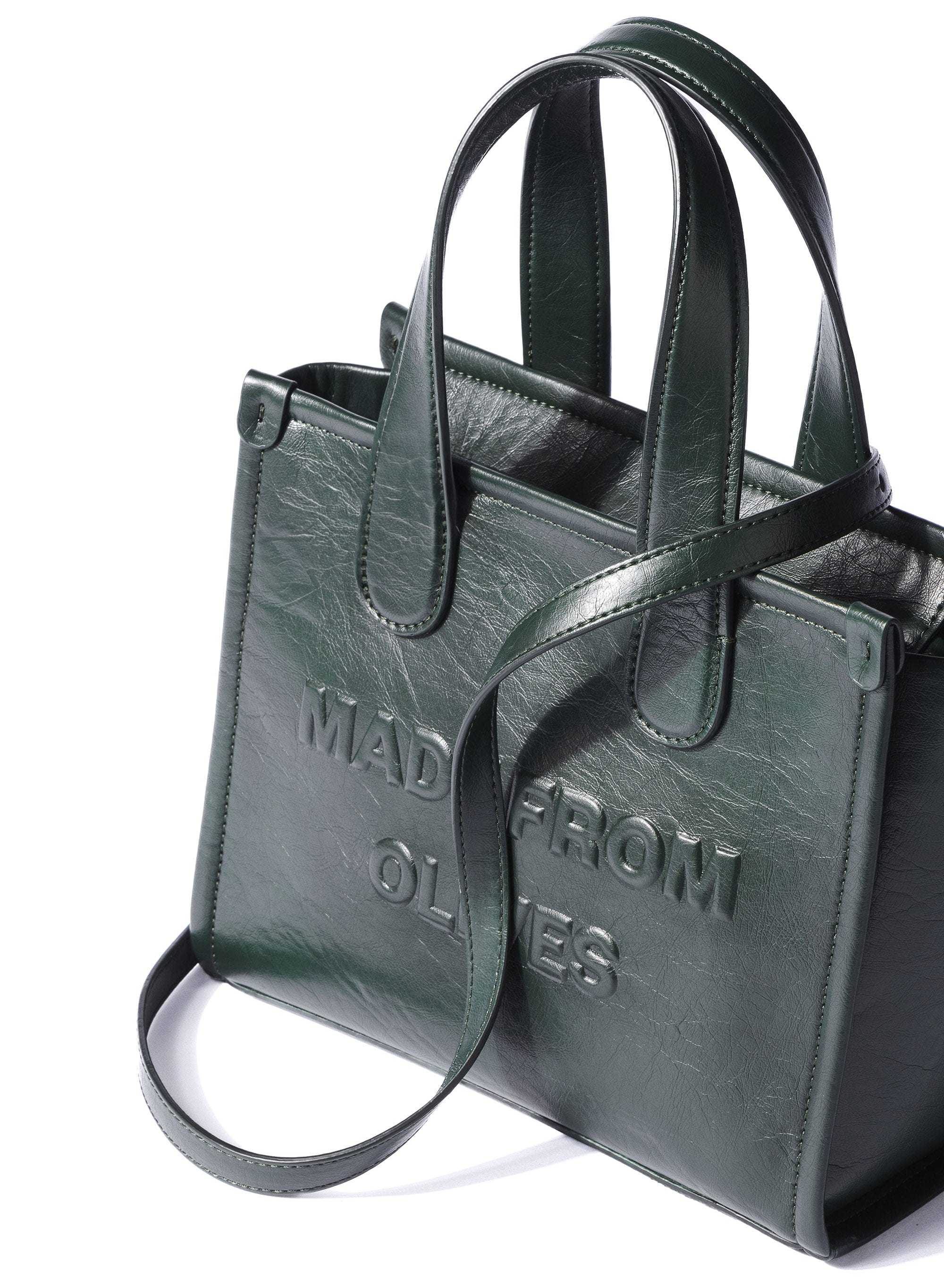 Alma M Vegan Leather Tote Bag - Olive Green | Stylish & Eco-Friendly Handbag for Work, Travel & Everyday Use