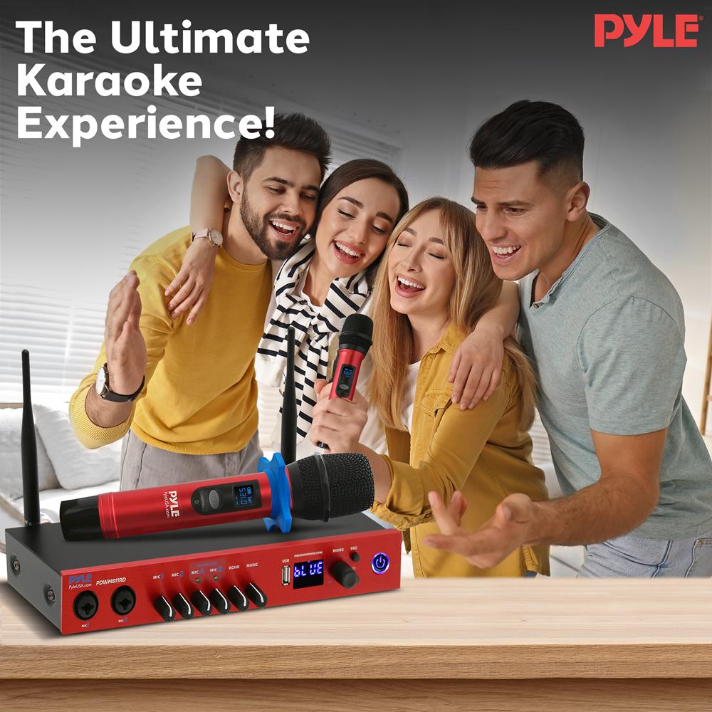 Portable Karaoke Microphone Mixer System with Bluetooth - Wireless Singing Machine for Home Parties, Travel & Professional Use - Perfect for Kids & Adults Entertainment