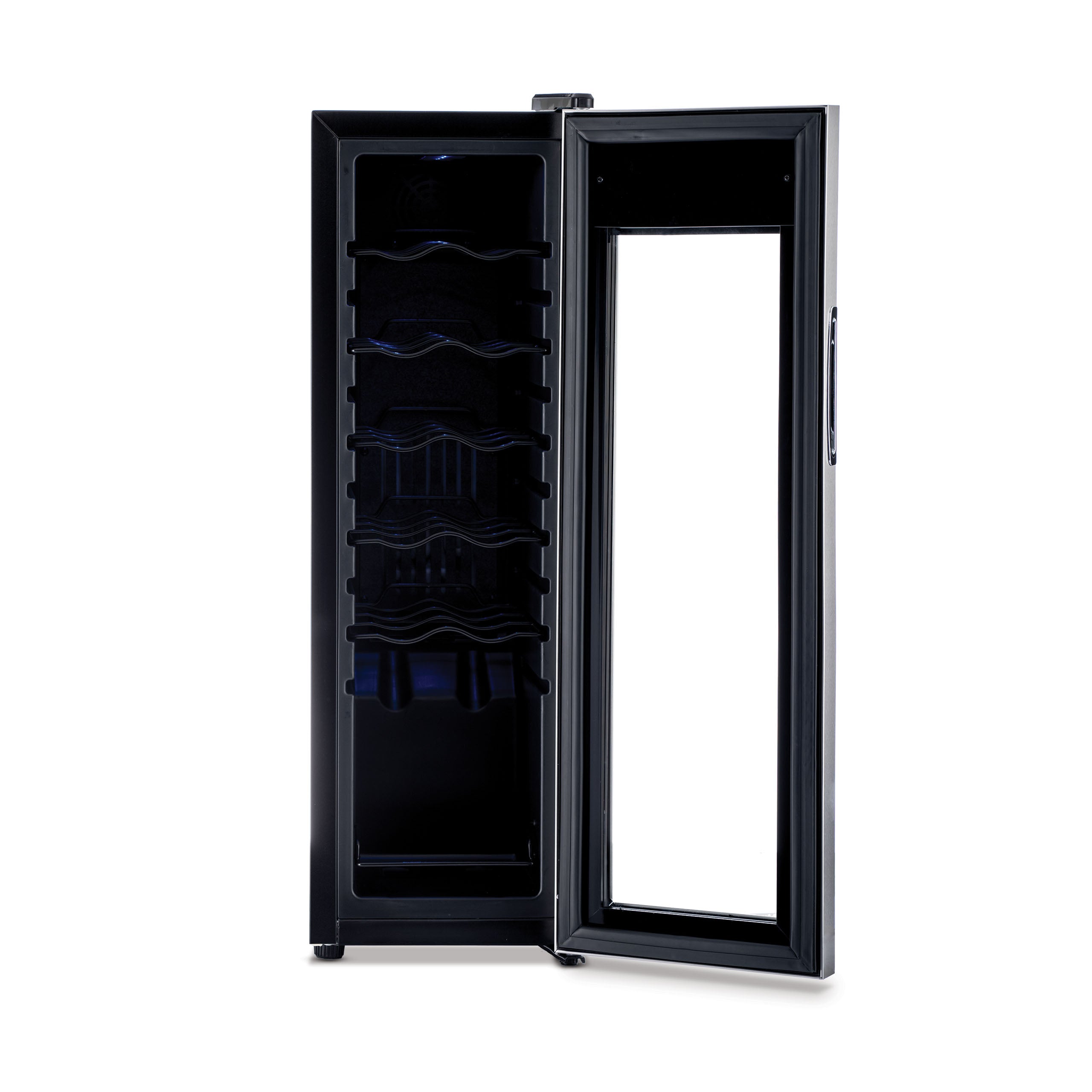 Newair® 12 Bottle 9.9 Cu. Ft. Stainless Steel Freestanding Wine Cooler Refrigerator - Perfect for Home Bars, Restaurants, and Wine Cellars