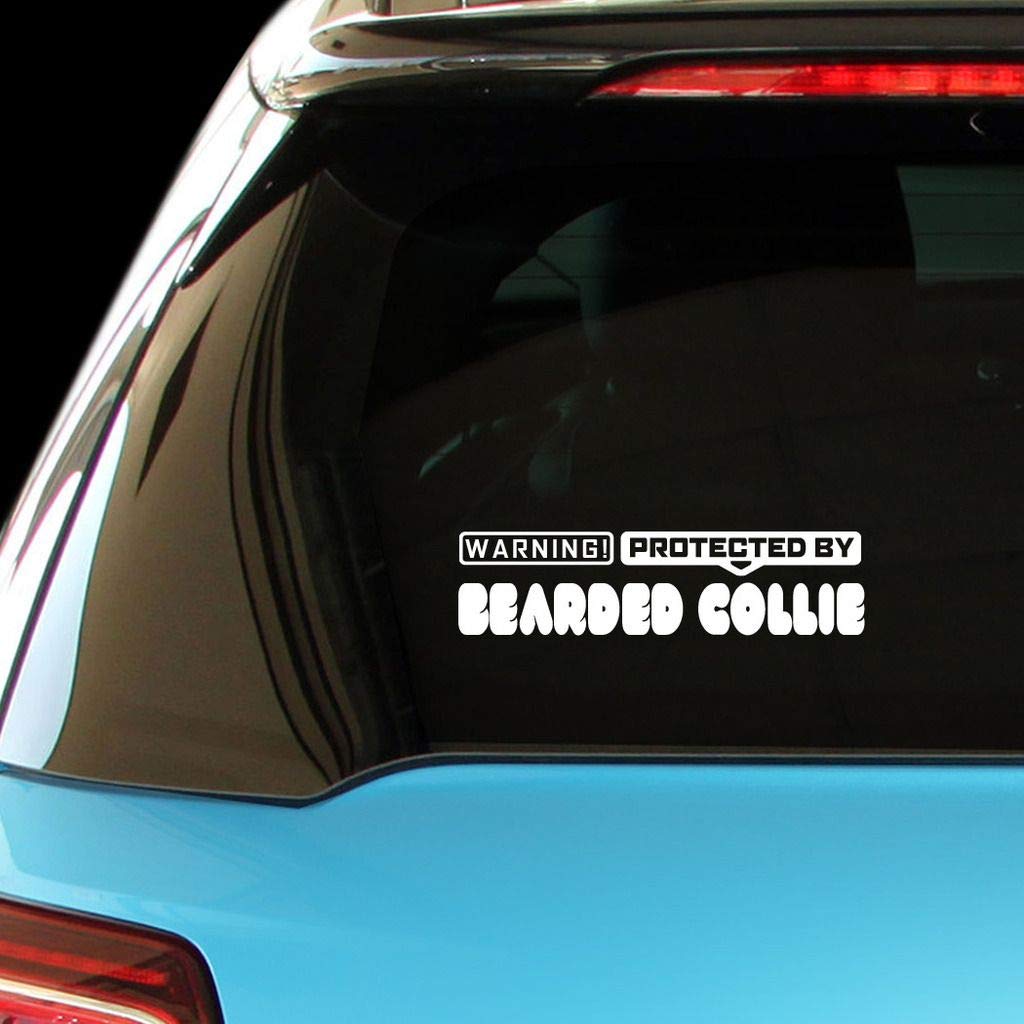 Bearded Collie Car & Laptop Decal - Funny Dog Warning Sticker for Vehicles, Computers & Walls | Perfect for Pet Lovers & Office Humor