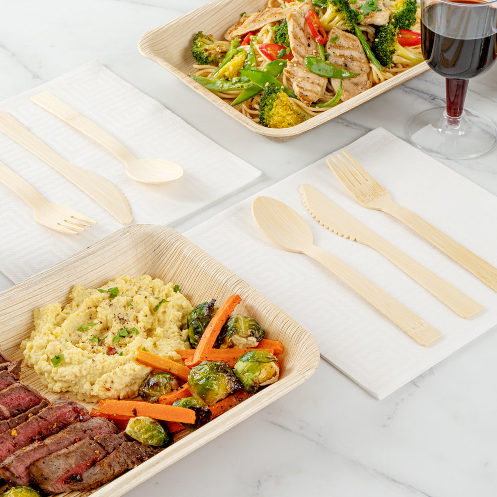 Eco-Friendly Bamboo Disposable Spoons - 24 Count Box (7