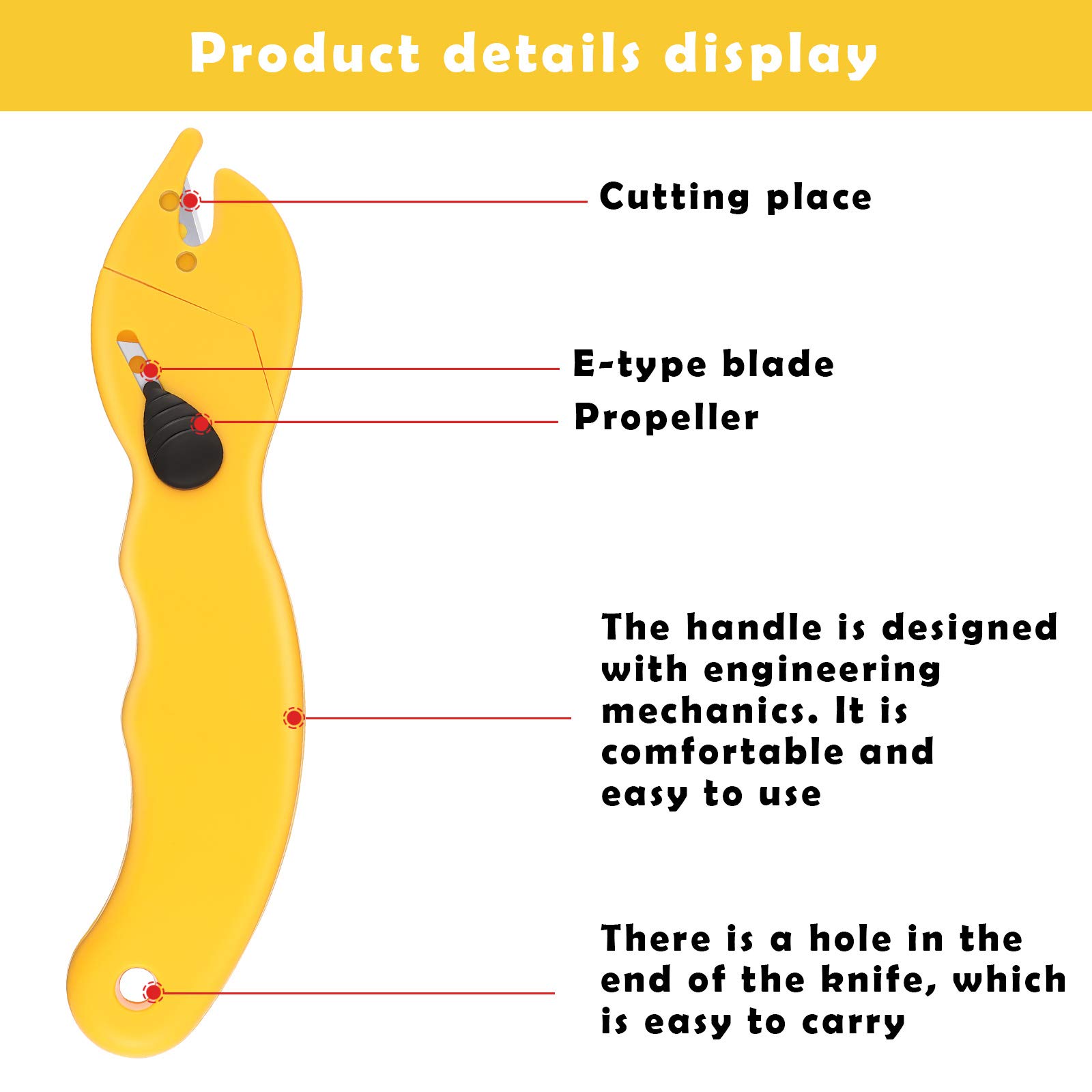 Dual Blade Universal Package Opener - Pocket Utility Knife Set with 10 Extra Fast Change Blades | Perfect for Home, Office & Warehouse Use