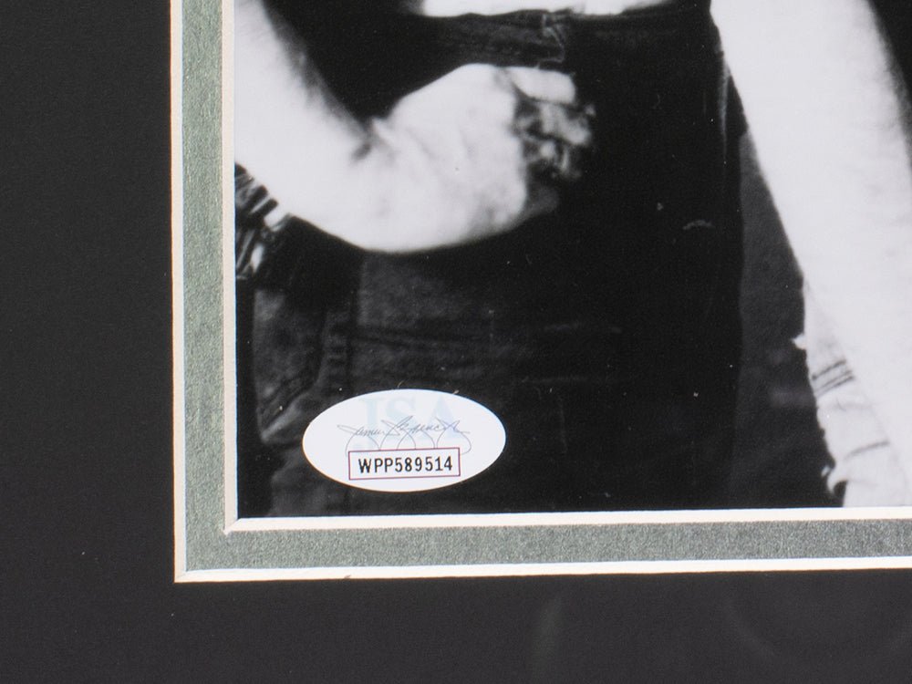 Joe Elliott Autographed Framed 11x14 Def Leppard Black & White Photo with JSA Certificate - Perfect for Music Memorabilia Collectors & Rock Fans' Home Decor